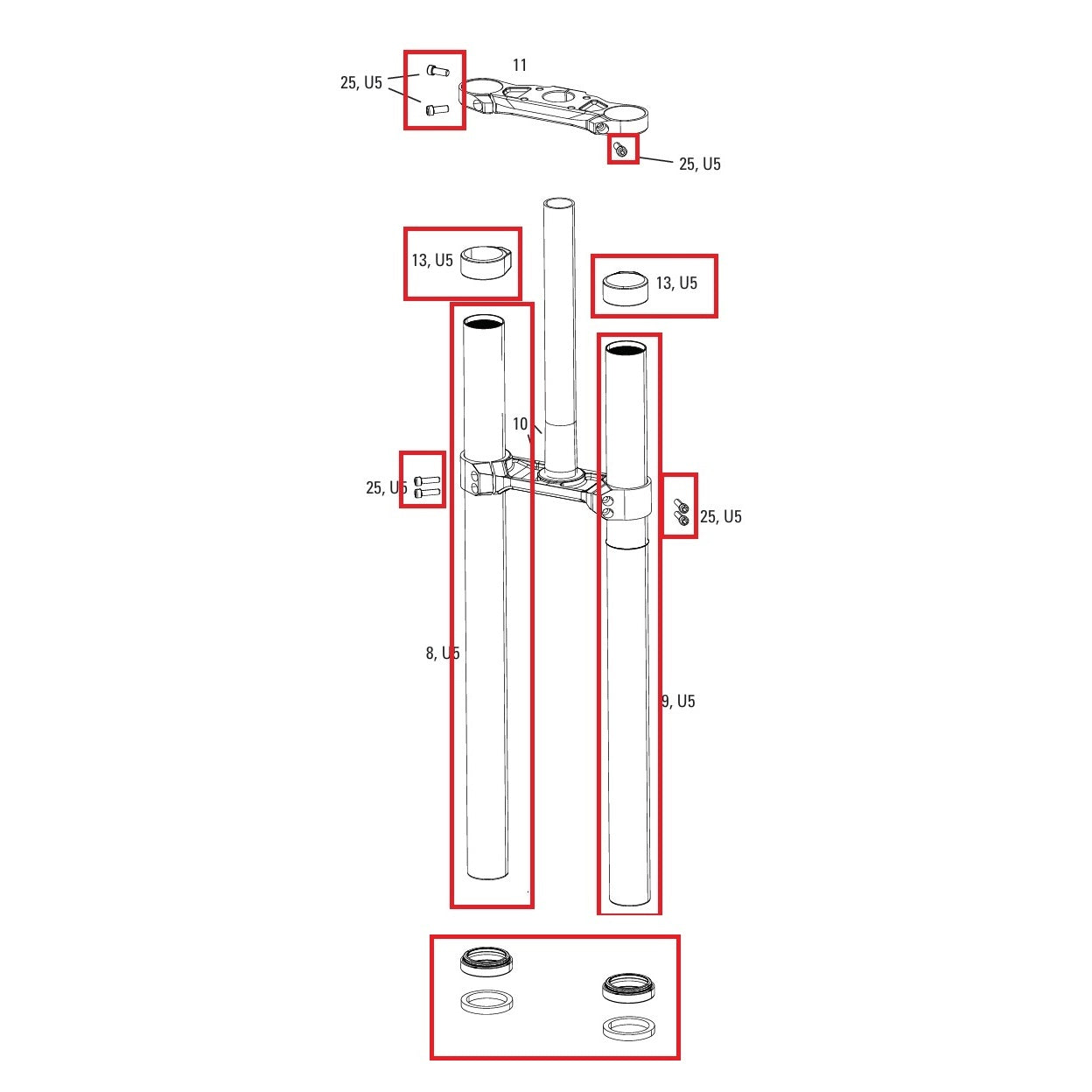 Upgrade Kit Taucher ROCKSHOX BOXXER D1 (2024+)