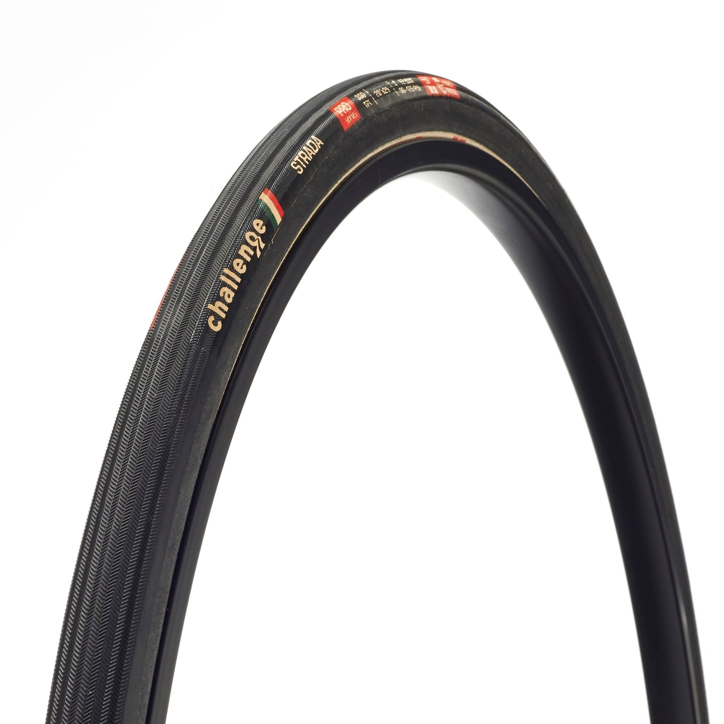 Reifen CHALLENGE OPEN STRADA 700x25c TubeType Schwarz