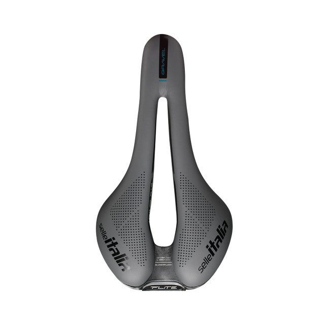 Selle SELLE ITALIA FLITE BOOST GRAVEL SUPERFLOW S Rails Ti316 Schwarz/Grau