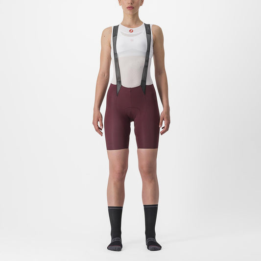 CASTELLI FREE AERO RC W Women Kurze Trägerhose Bordeaux