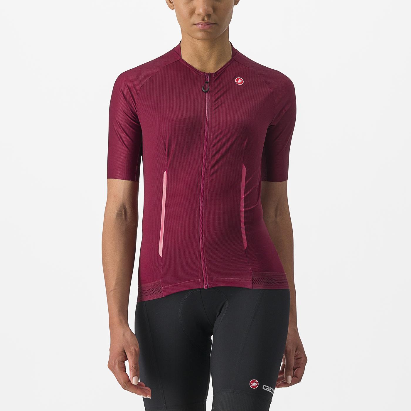 Trikot CASTELLI ENDURANCE W Damen Kurzarm Bordeaux – Probikeshop