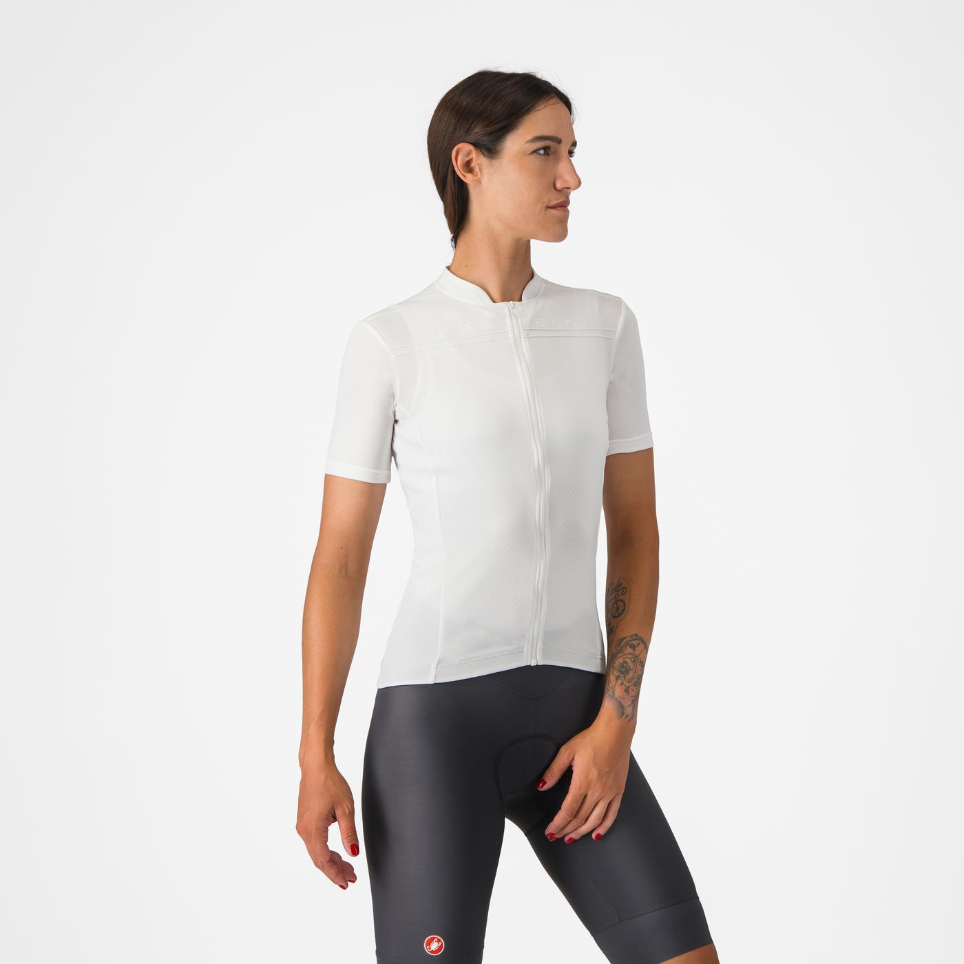 Trikot CASTELLI ANIMA 4 Kurzarm Frau Weiß
