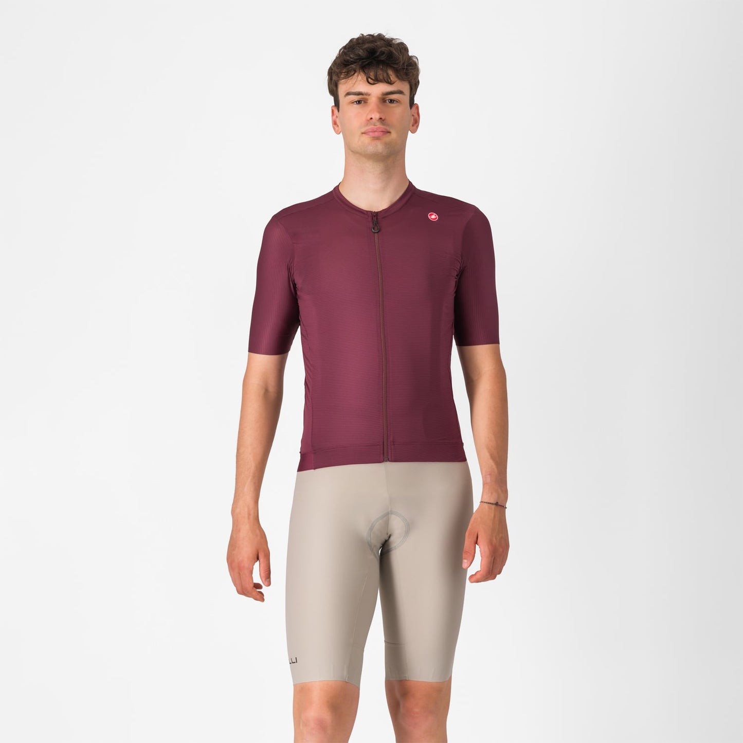 CASTELLI ESPRESSO Kurze Trägerhose Beige