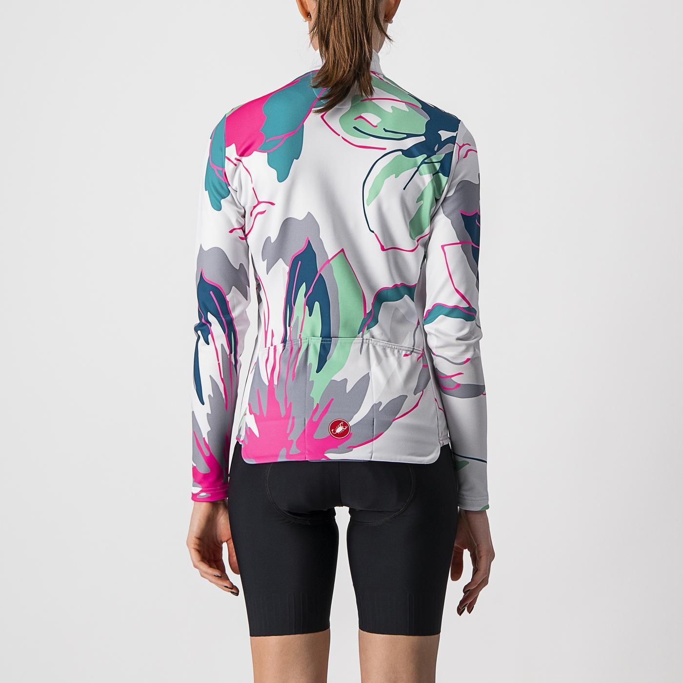 CASTELLI UNLIMITED THERMAL Damen Langarmtrikot Grau/Blau