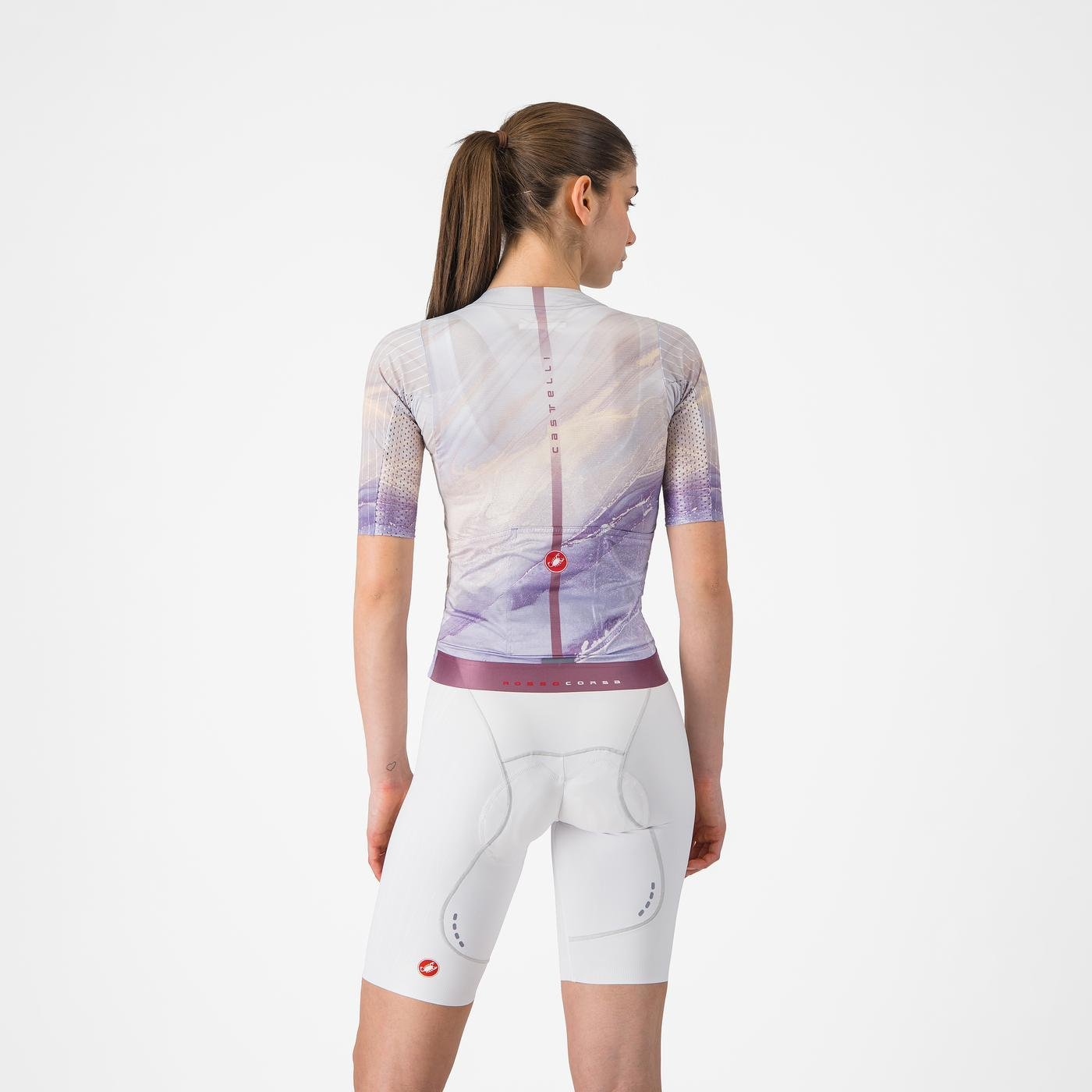 CASTELLI FREE AERO RACE S Damen Kurz Trägerhose Weiß