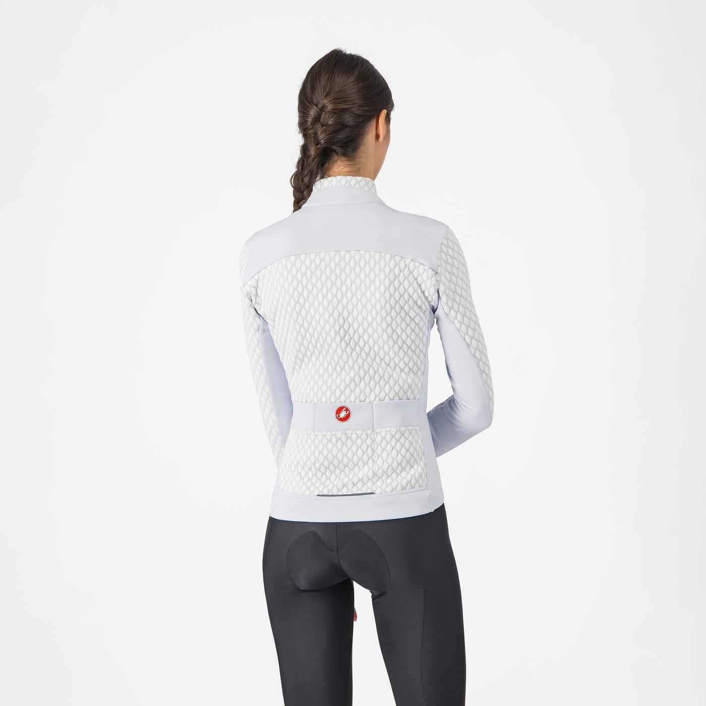 Trikot CASTELLI SFIDA 2 Damen Langarm Hellgrau