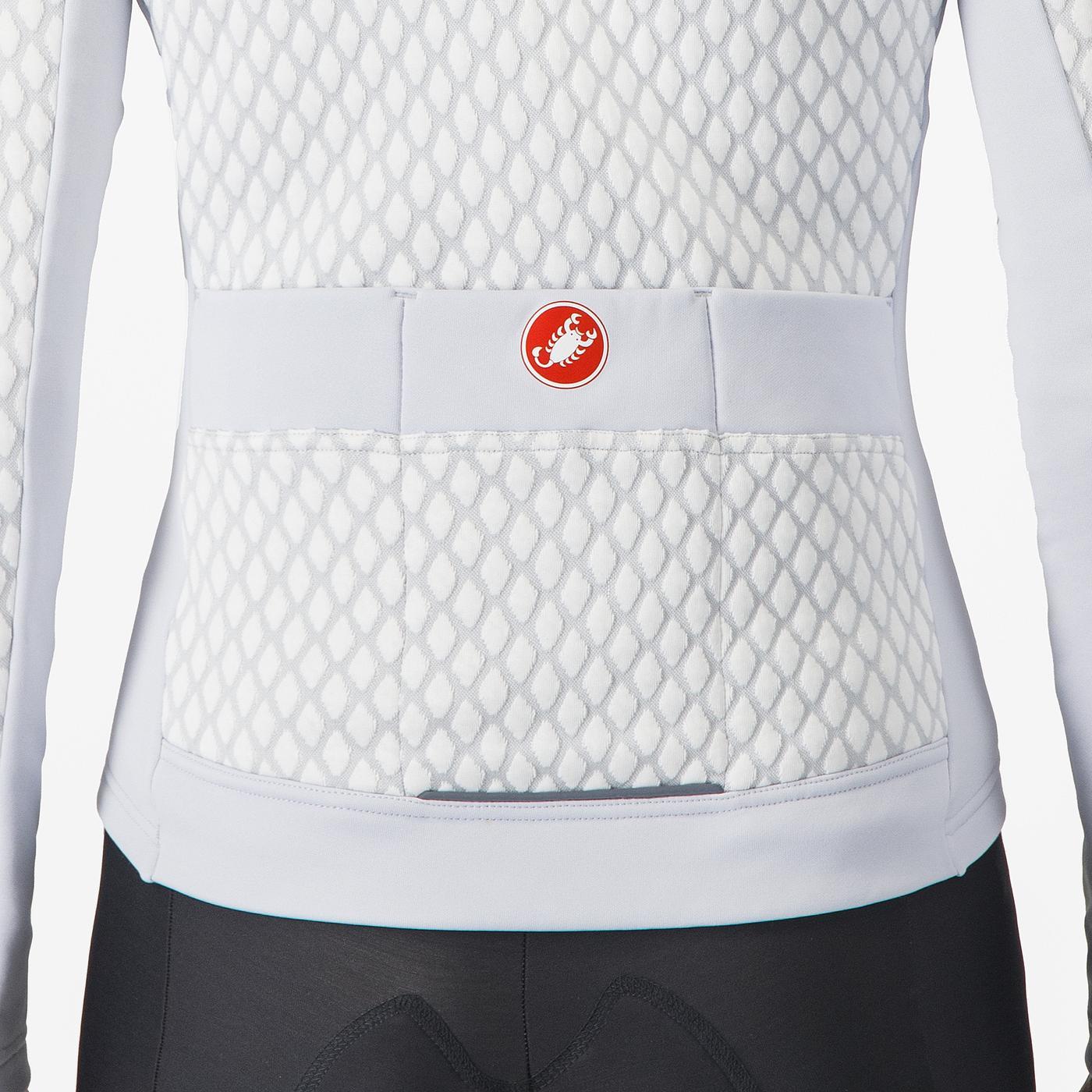 Trikot CASTELLI SFIDA 2 Damen Langarm Hellgrau