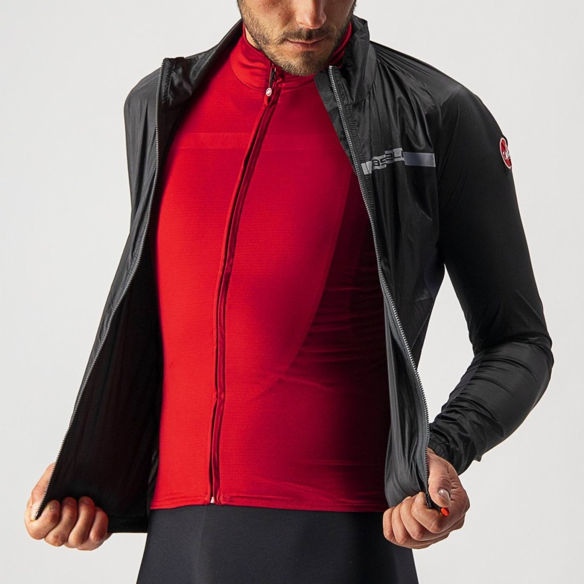 CASTELLI SQUADRA STRETCH Jacke Schwarz/Grau