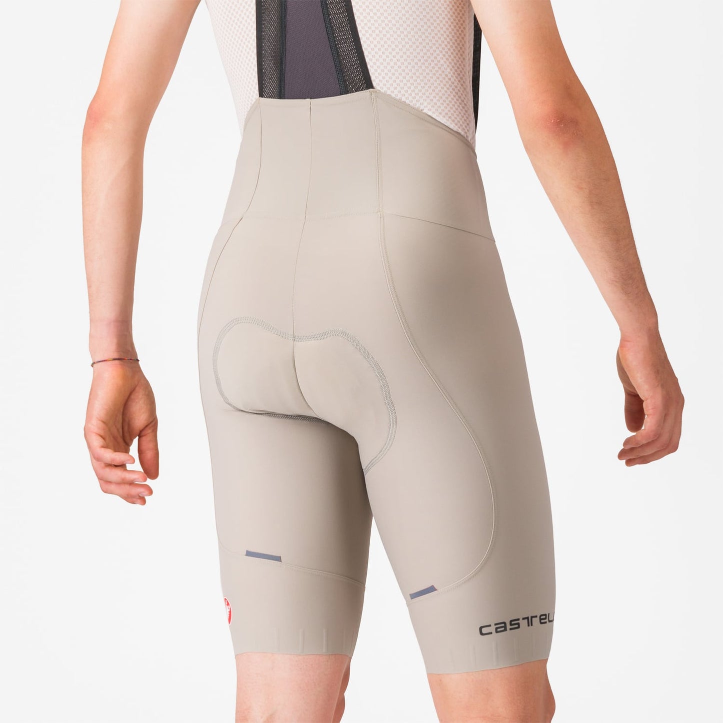 CASTELLI ESPRESSO Kurze Trägerhose Beige