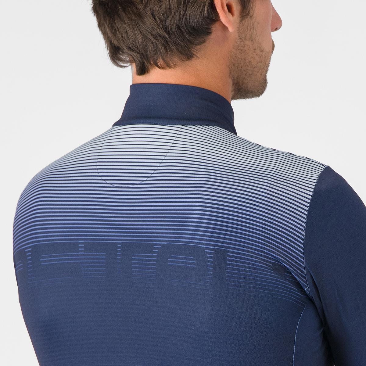 Trikot CASTELLLI APICE THERMAL Langarm Blau/Orange