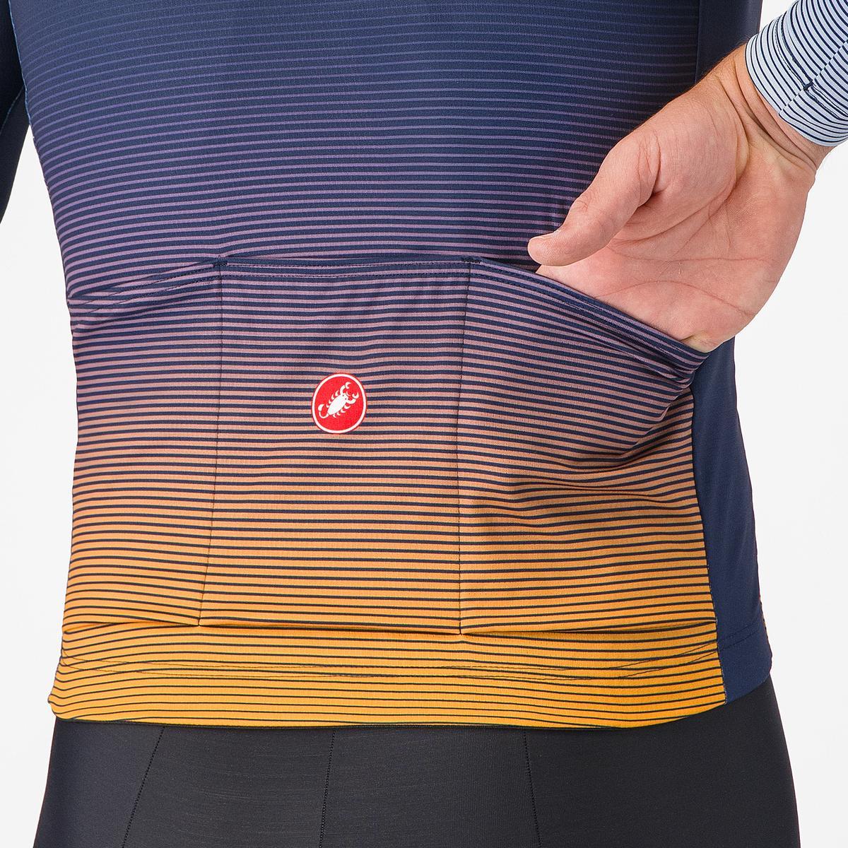 Trikot CASTELLLI APICE THERMAL Langarm Blau/Orange