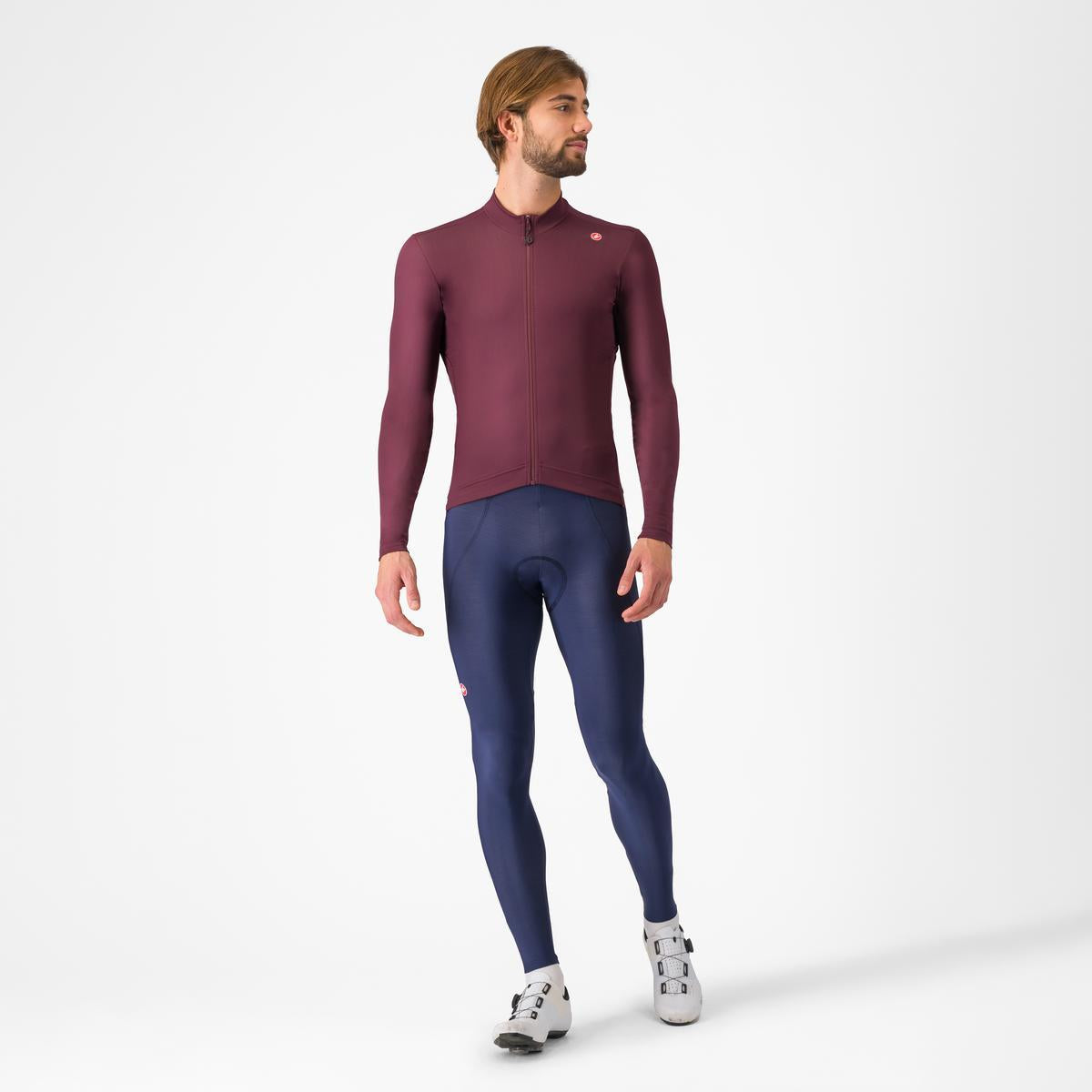 CASTELLI ESPRESSO THERMAL Trikot Langarm Bordeaux