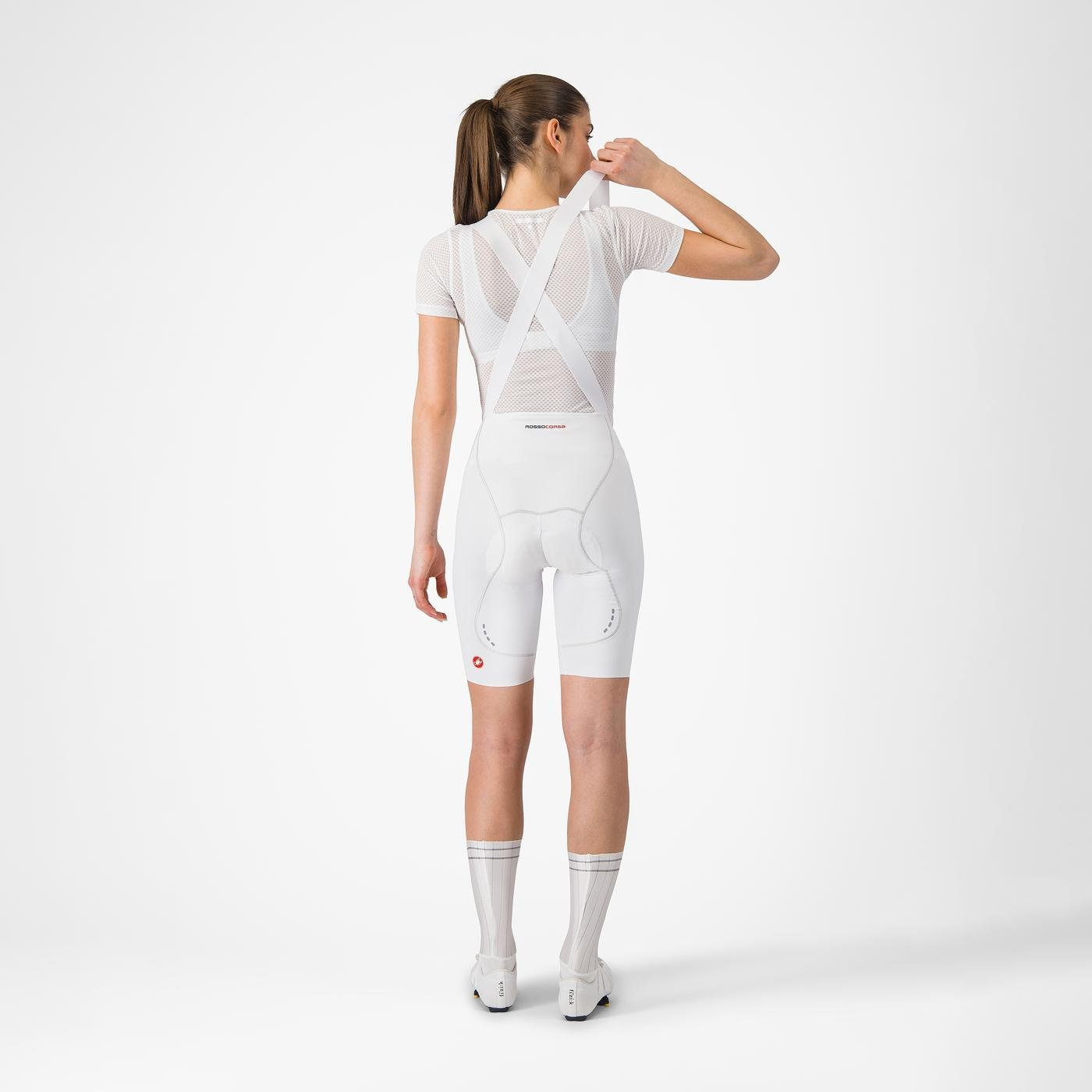 CASTELLI FREE AERO RACE S Damen Kurz Trägerhose Weiß