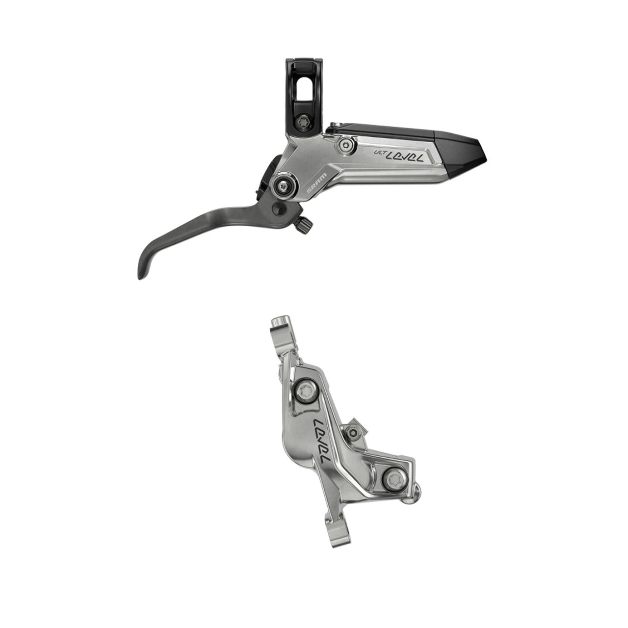 Paar SRAM LEVEL ULTIMATE STEALTH 4-Kolben-Bremsen Silber