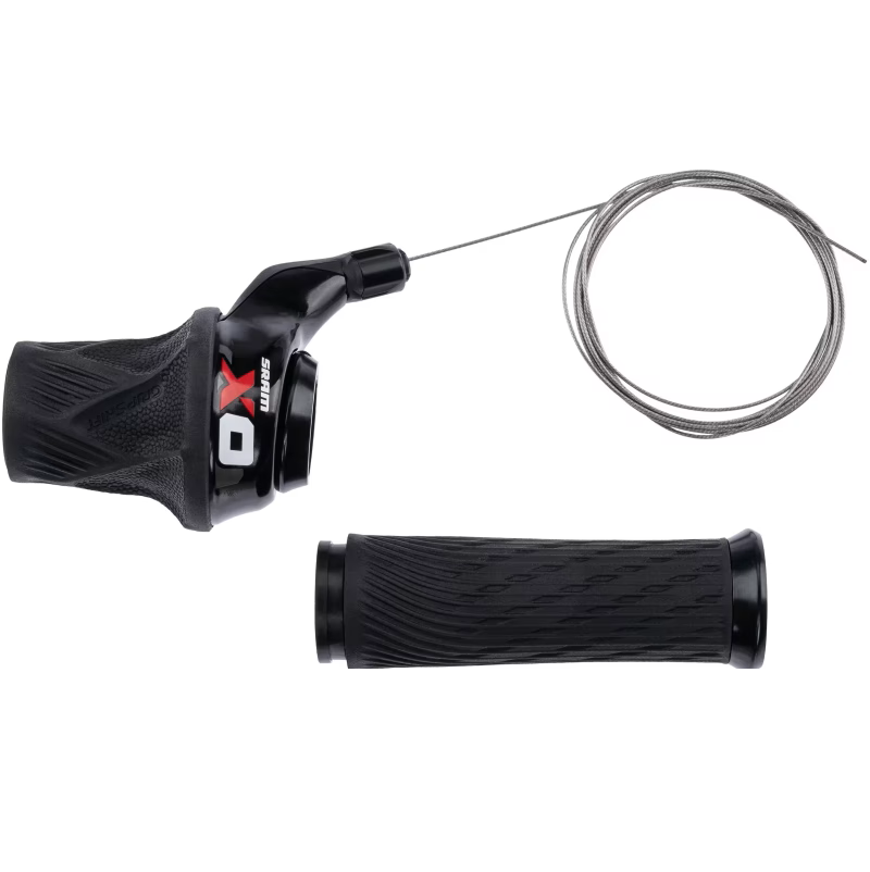Linker SRAM X0 Grip Shift 2-fach-Drehgriffschalter Schwarz/Rot