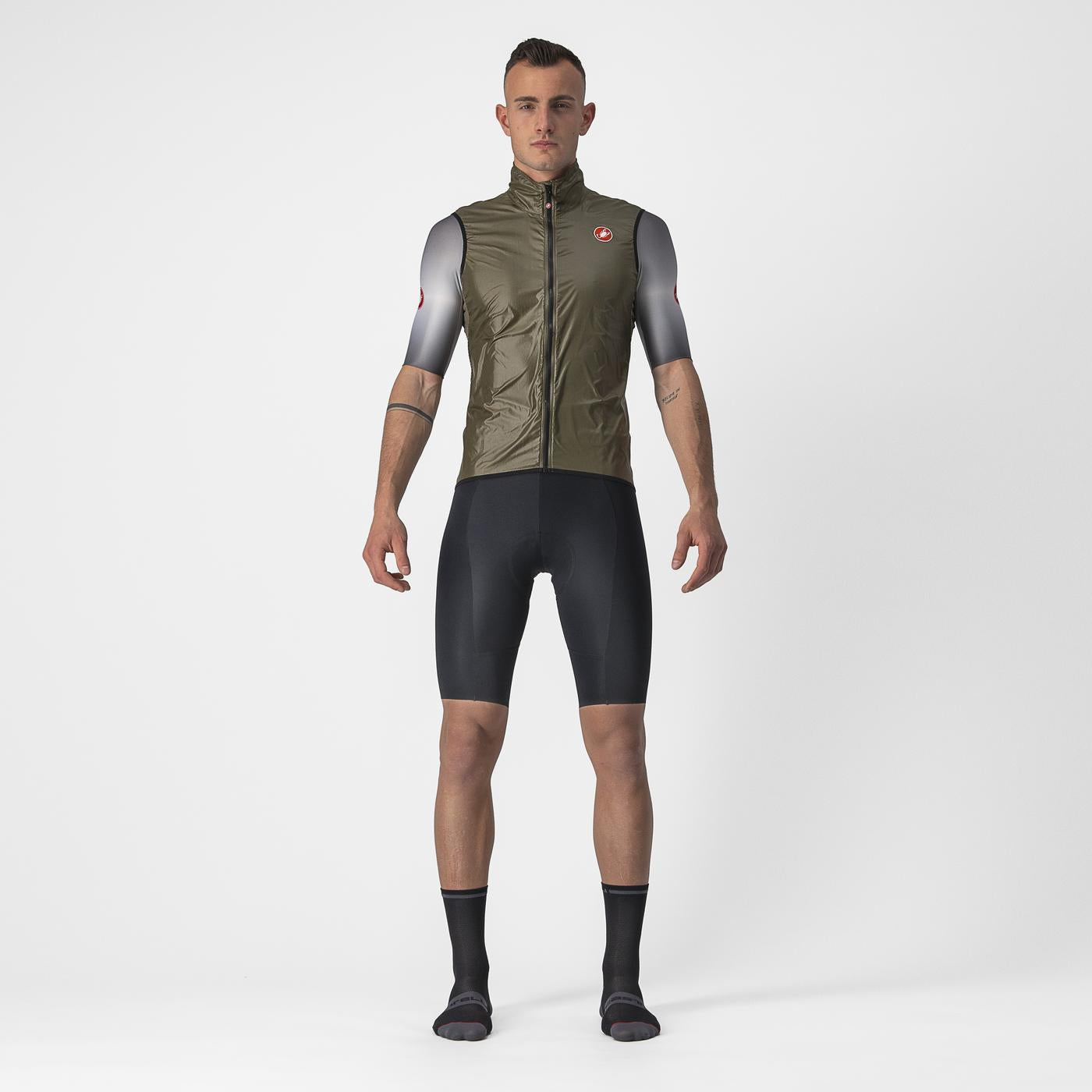 CASTELLI ARIA Ärmellose Jacke Braun