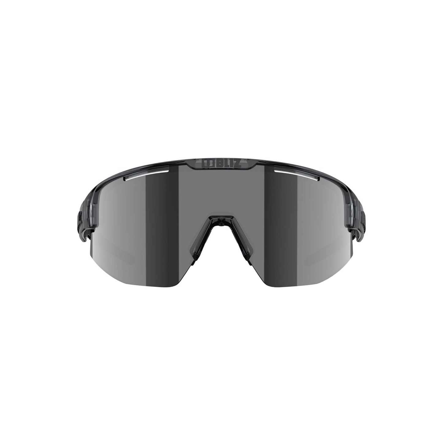 BLIZ MATRIX Brille Schwarz Kristall Rauchschirm Silber