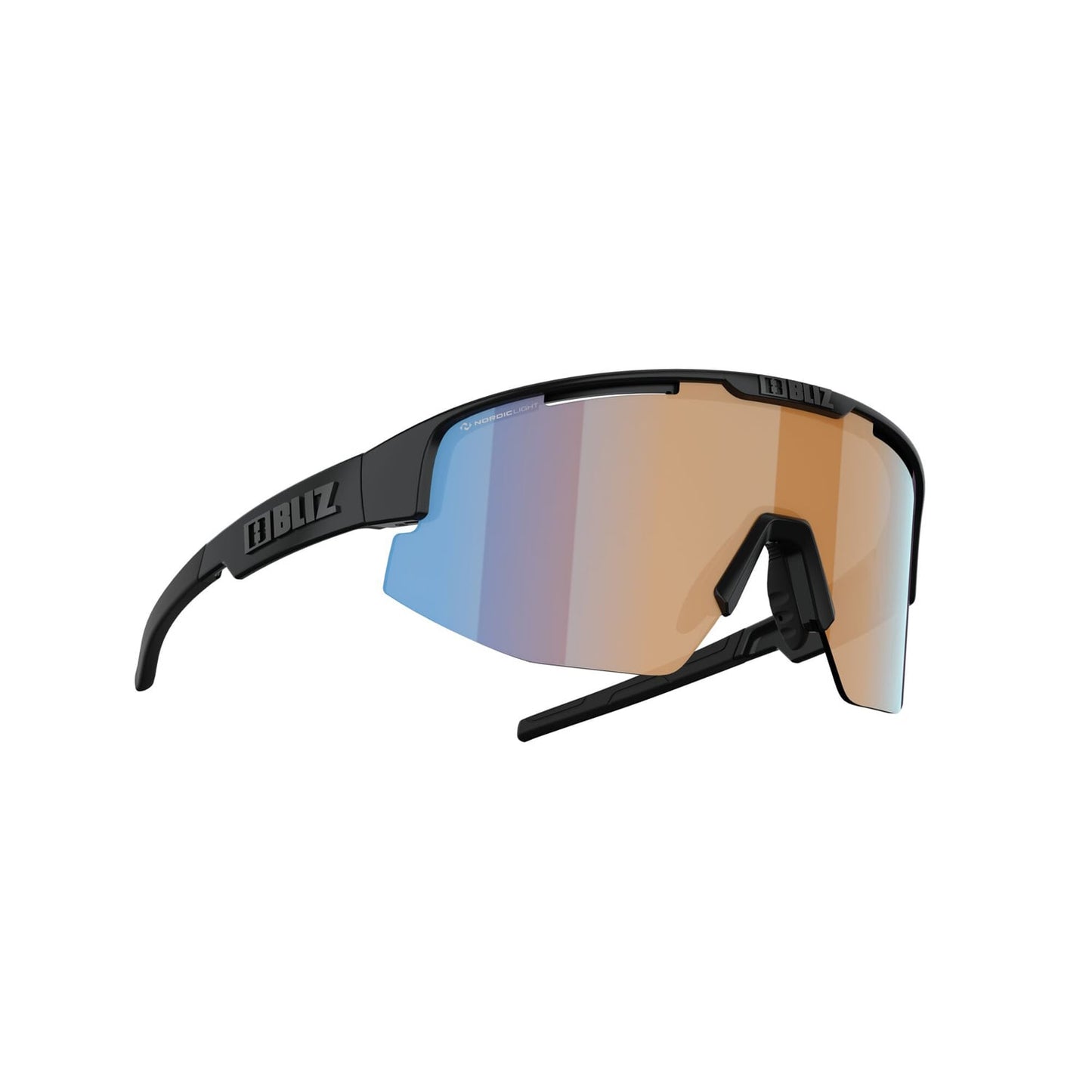 BLIZ MATRIX SMALL Brille Schwarz Matt Orange Schirm