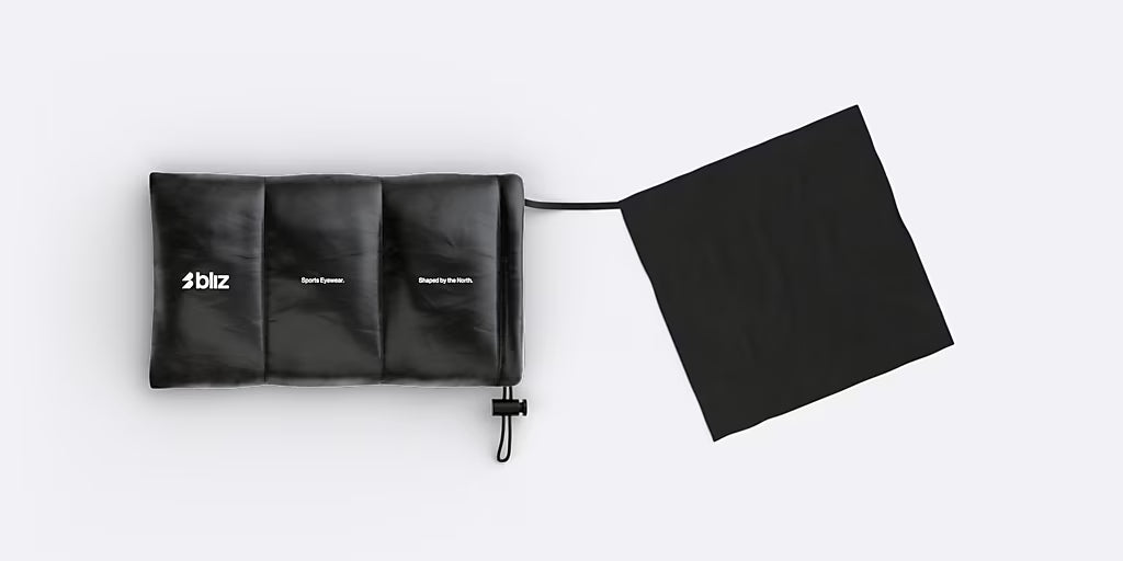 Brille BLIZ P001 Schwarz Matt Glas Nano Optics Nordic Ligh Coral - Orange w Blau Multi