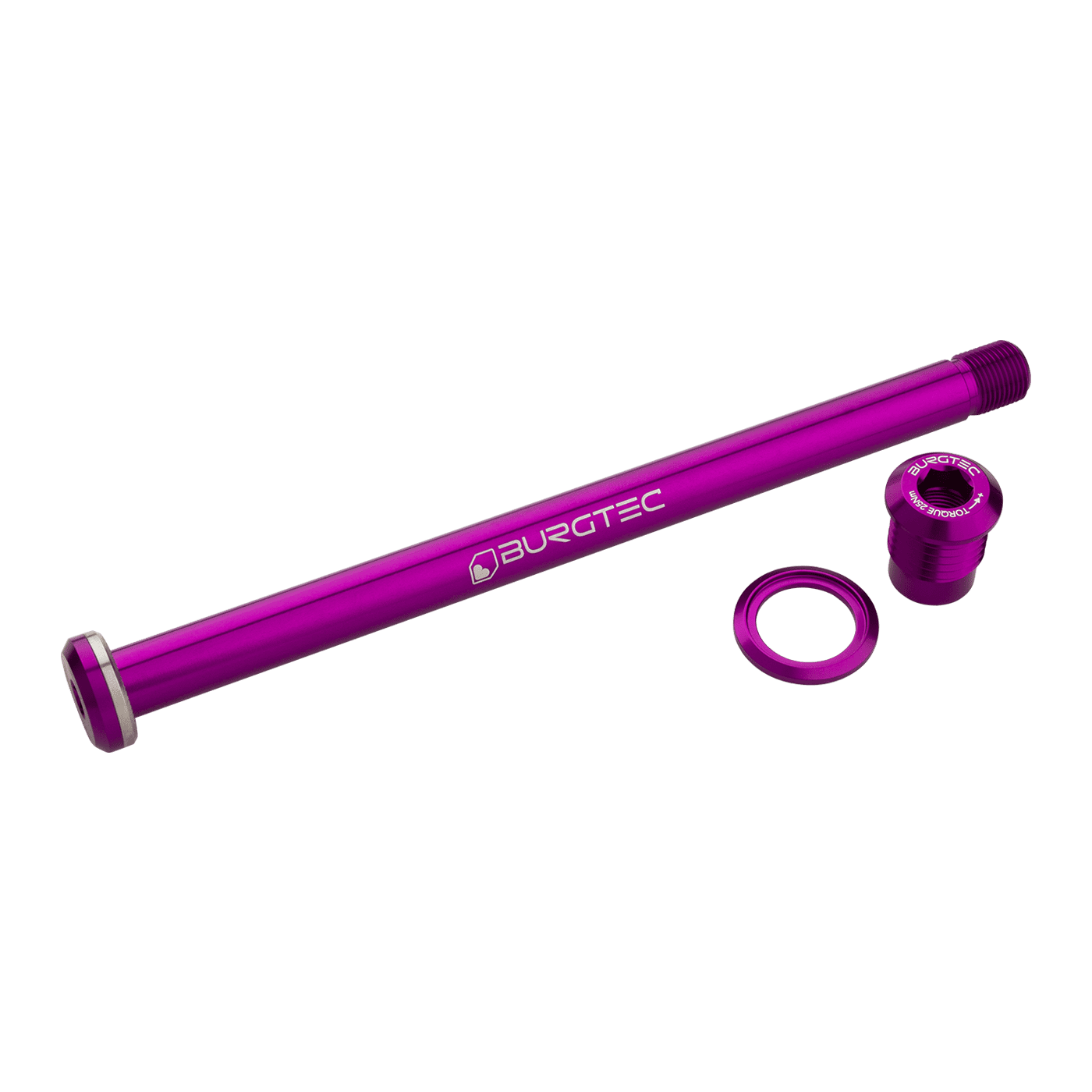 BURGTEC 174mm Hinterradachse für Yeti Rahmen Violett