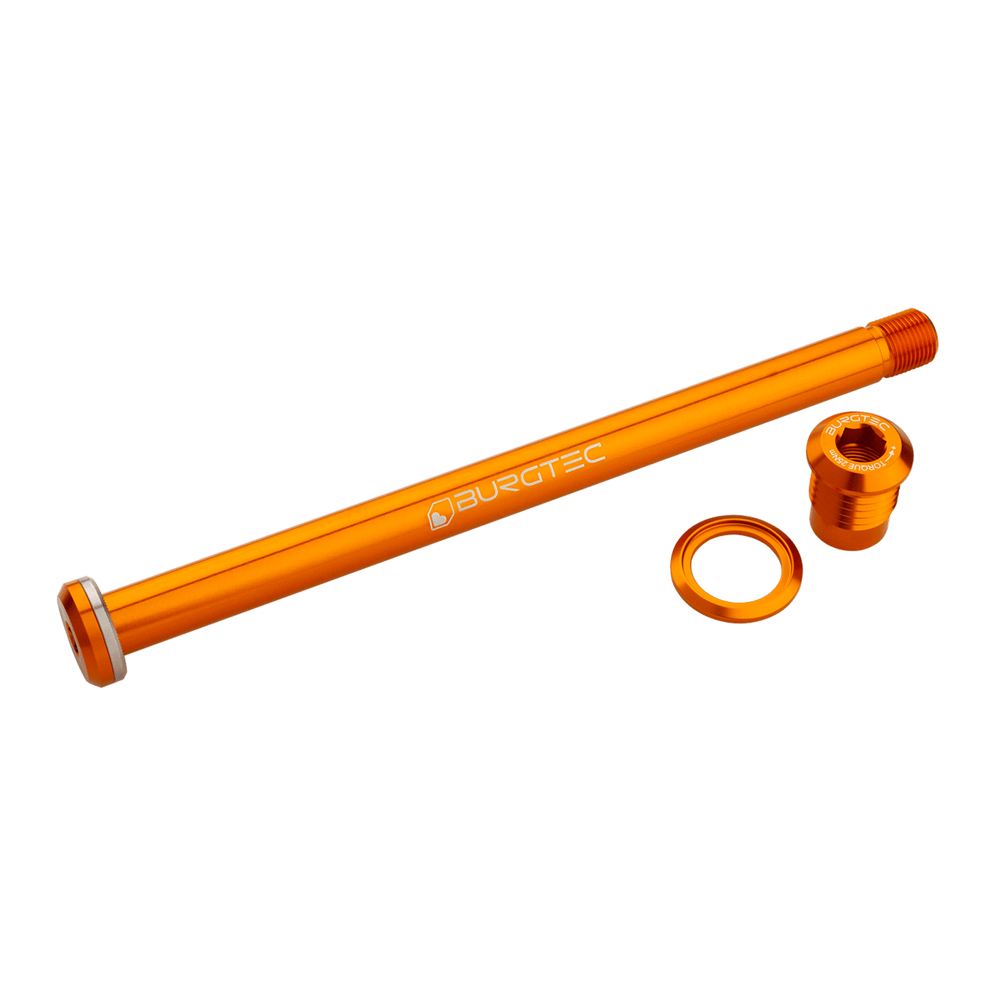 BURGTEC 174mm Hinterradachse für Yeti Rahmen Orange