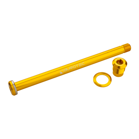 BURGTEC 174mm Hinterradachse für Yeti-Rahmen Gold