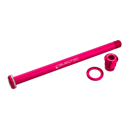 BURGTEC 174mm Hinterradachse für Yeti Rahmen Pink