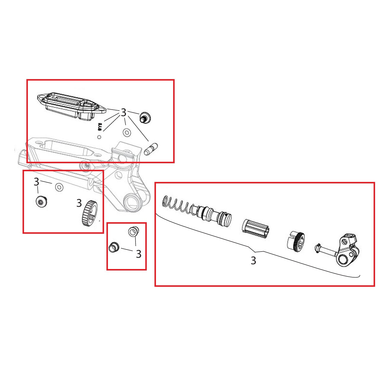 SRAM MAVEN ULTIMATE/SILVER B1 Hebel Innenteile-Set