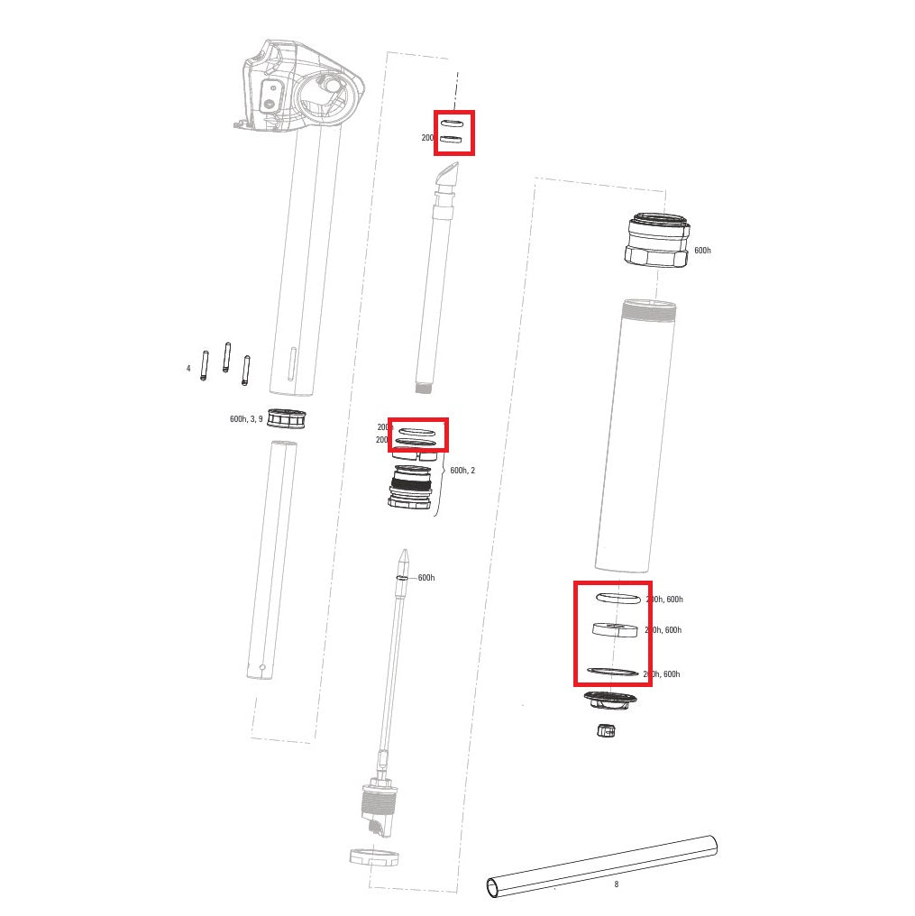 Service Kit 200 Stunden / 1 Jahr ROCKSHOX REVERB AXS V2