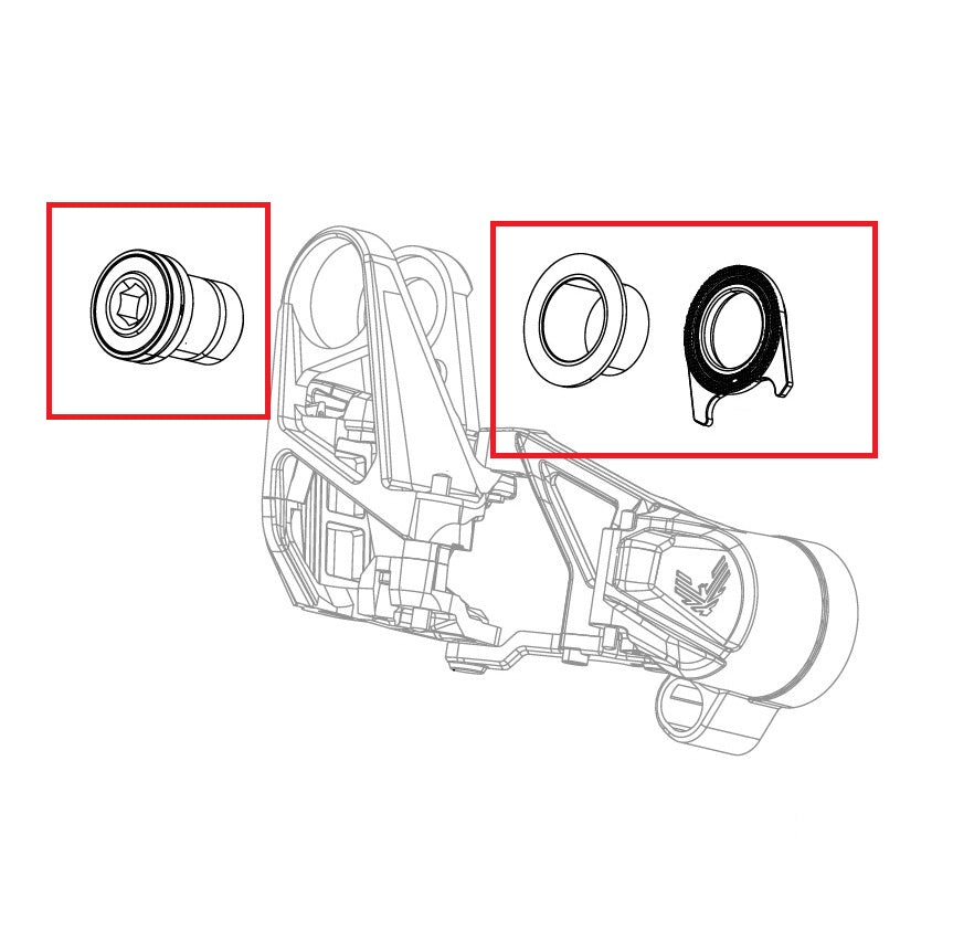SRAM X0 T-TYPE EAGLE AXS Hinterer Umwerfer - Schraubenkit komplett