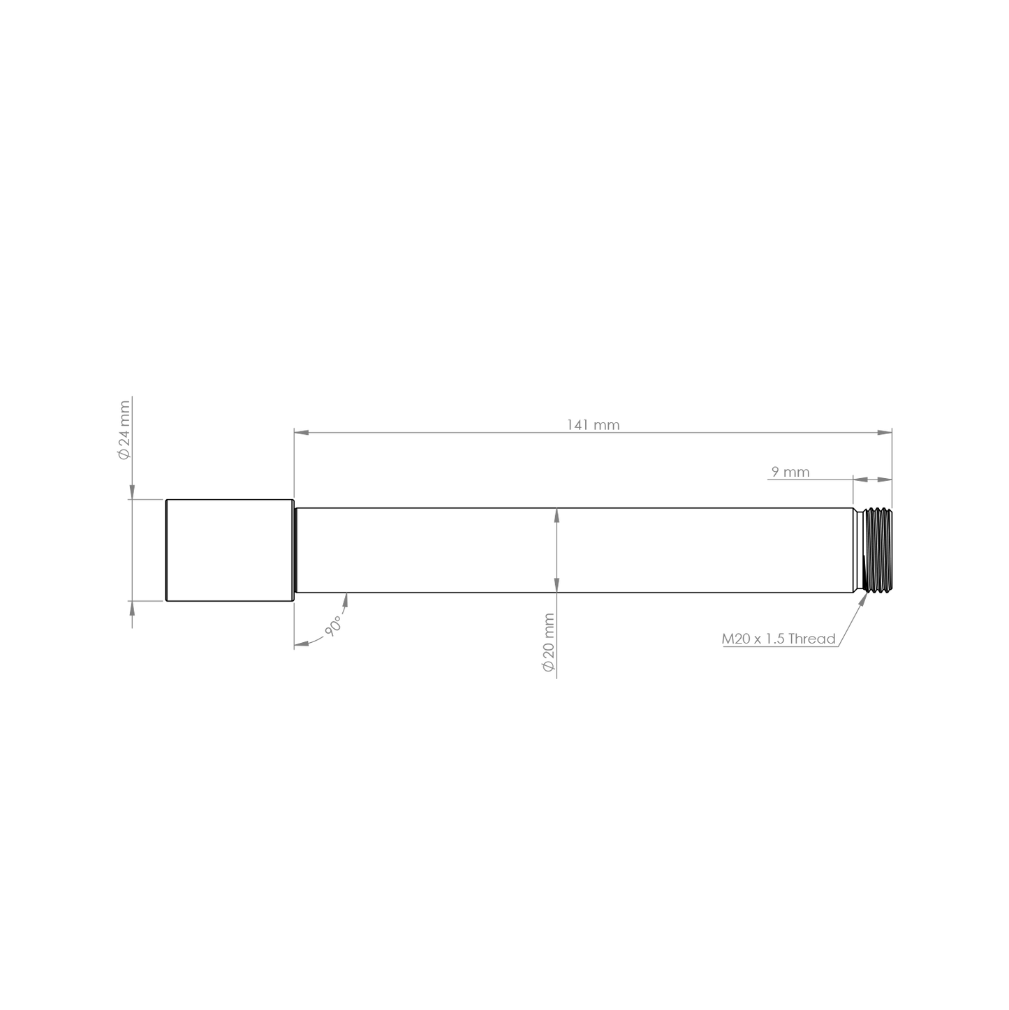 BURGTEC Vorderradachse für Öhlins DH38 Gabel Schwarz