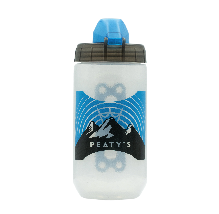 PEATY'S X FIDLOCK Sunrise Trinkflasche und Flaschenhalter Set (450ml) Transparent