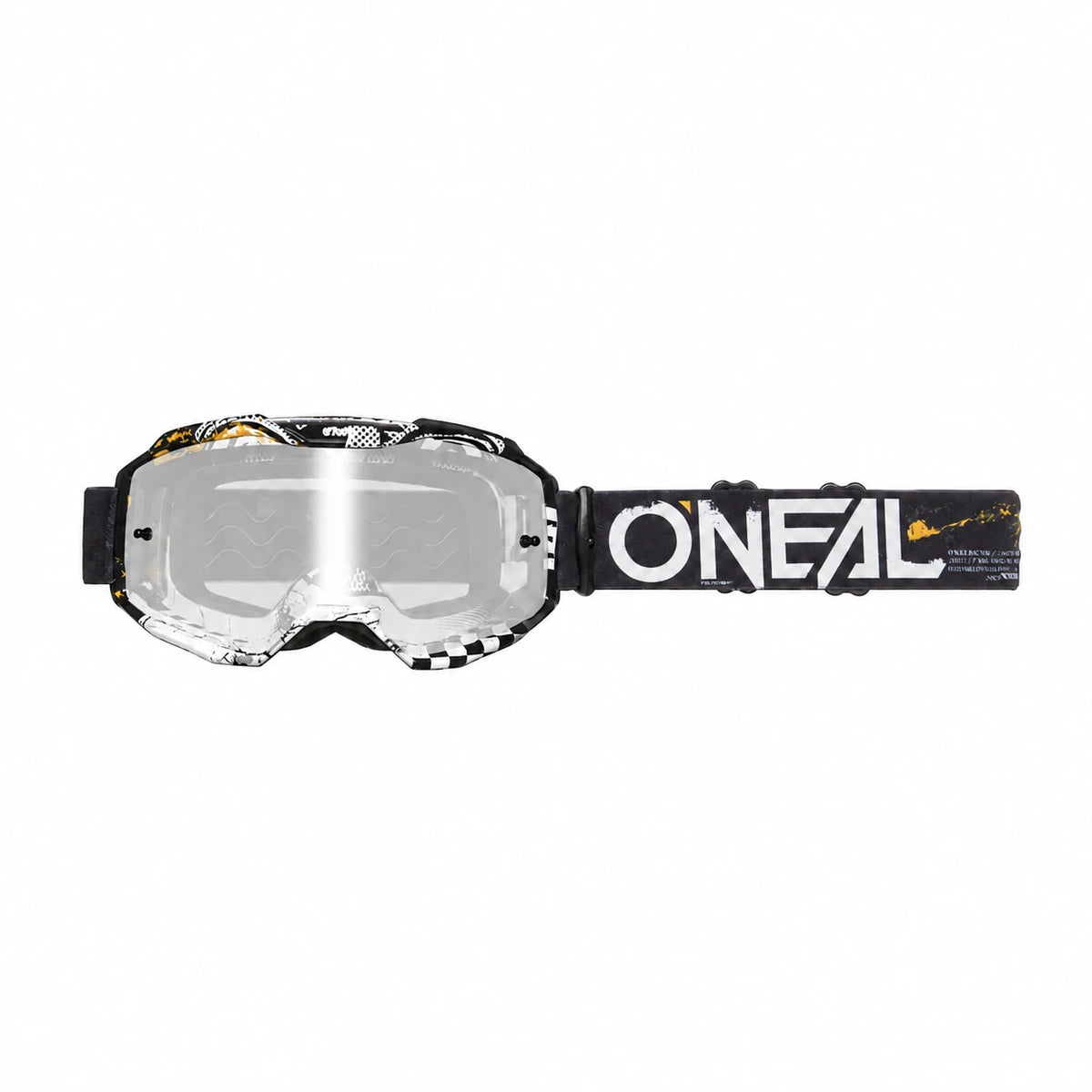 O'NEAL B-10 ATTACK Brille Schwarz/Weiß mit Silver-Mirror-Scheibe