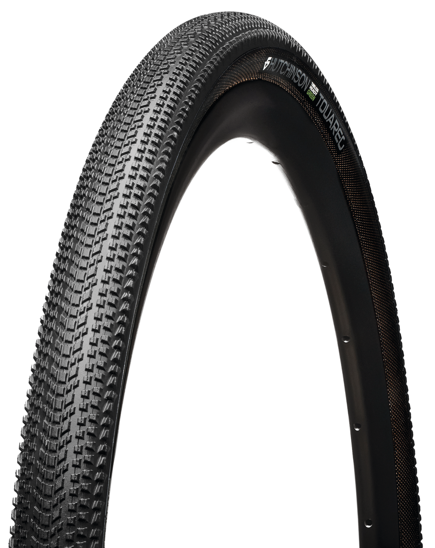 Reifen HUTCHINSON TOUAREG GREEN 700x40c Reinforced Hardskin Tubeless Ready Schwarz