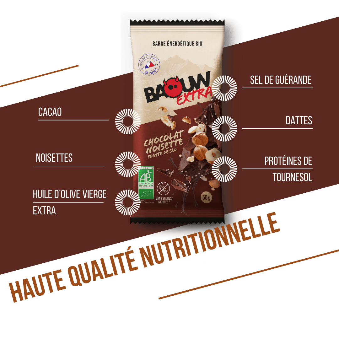 Energieriegel BAOUW BIO EXTRA Schoko-Haselnuss (50g)