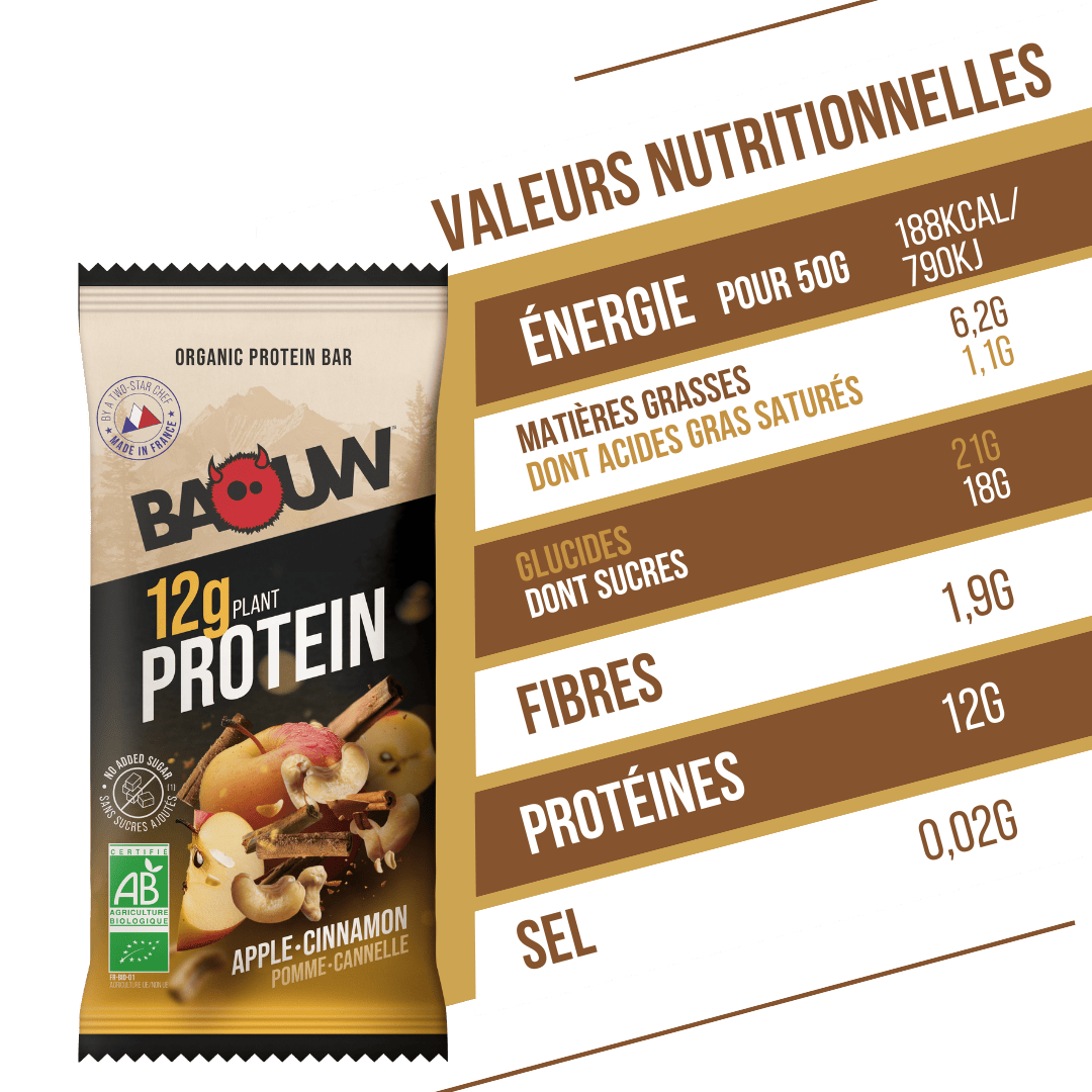 BAOUW BIO Protein Riegel EXTRA Apfel/Zimt (50g)