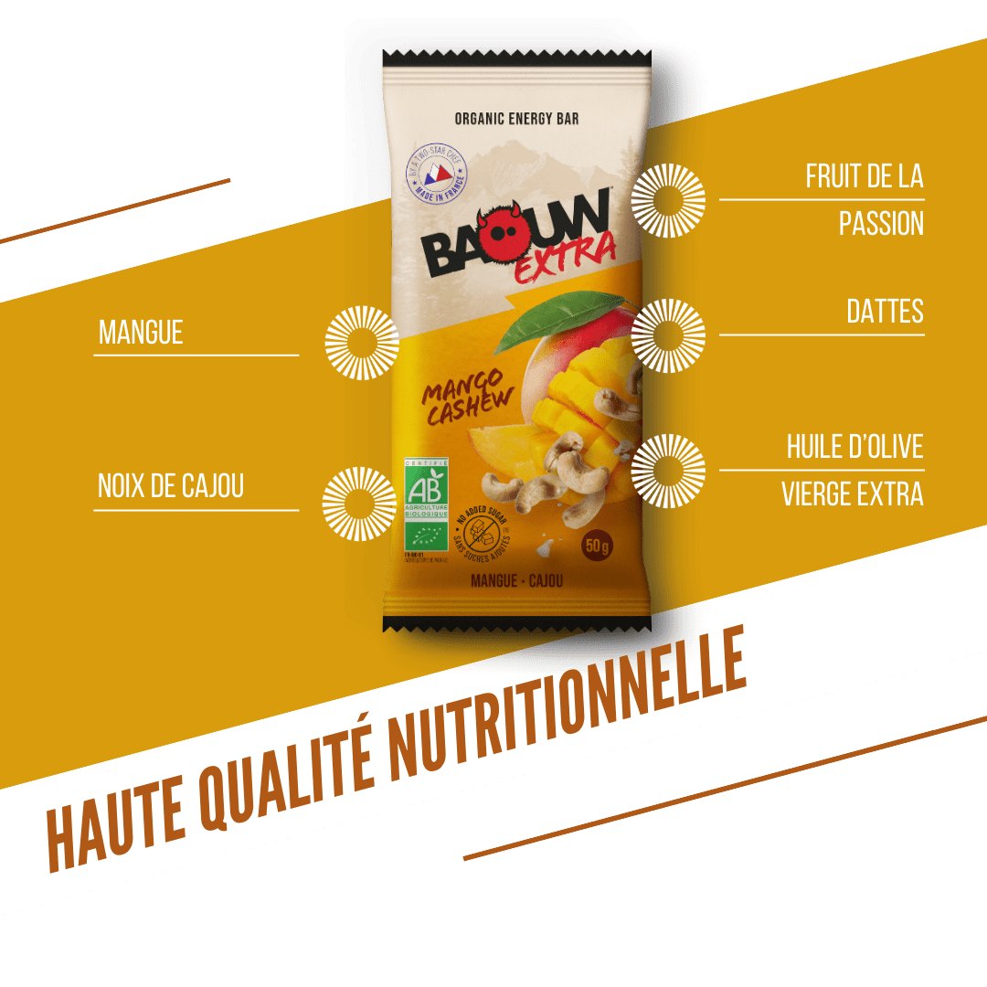 Energieriegel BAOUW BIO EXTRA Mango Cashew (50g)
