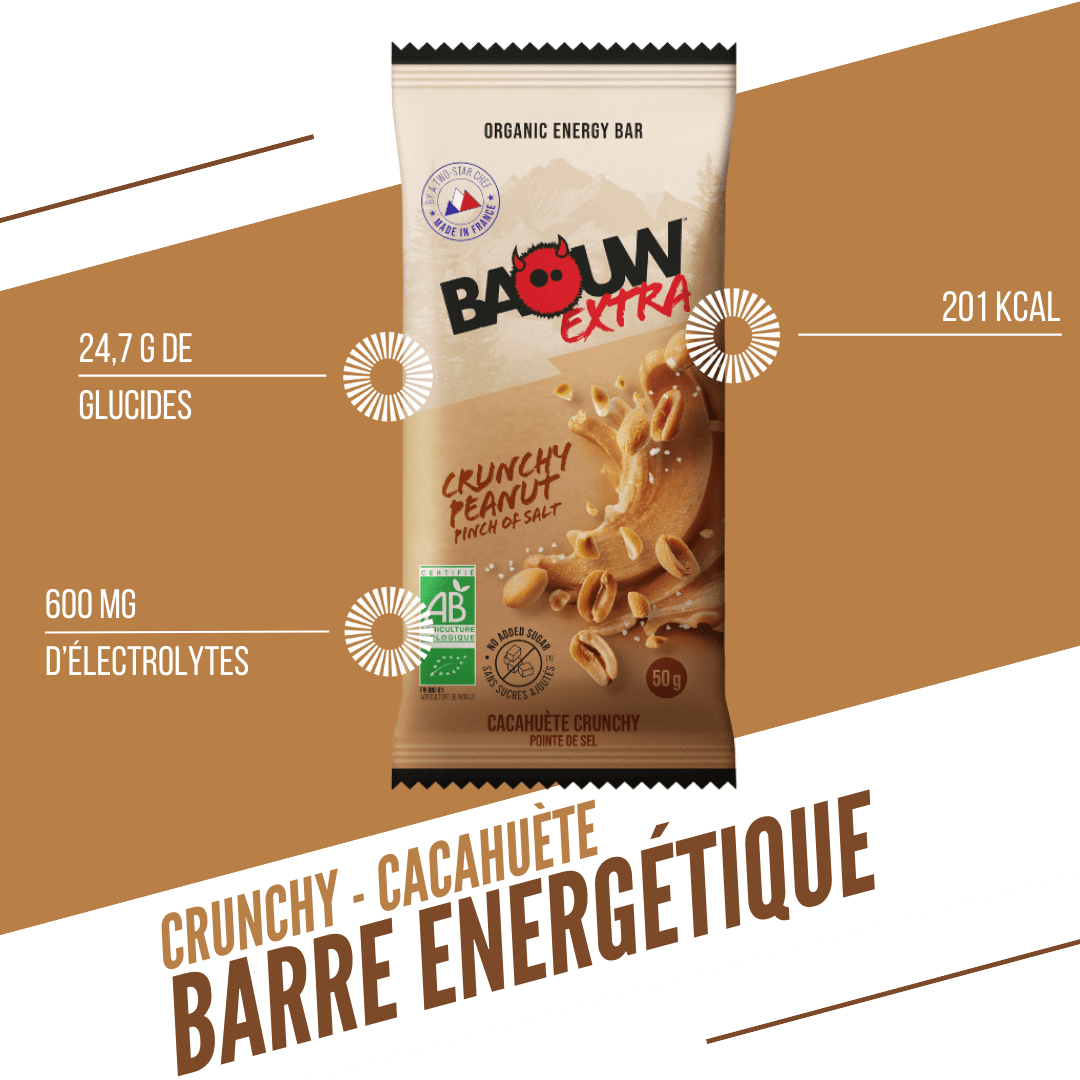 Energieriegel BAOUW BIO EXTRA Erdnuss Crunchy (50g)