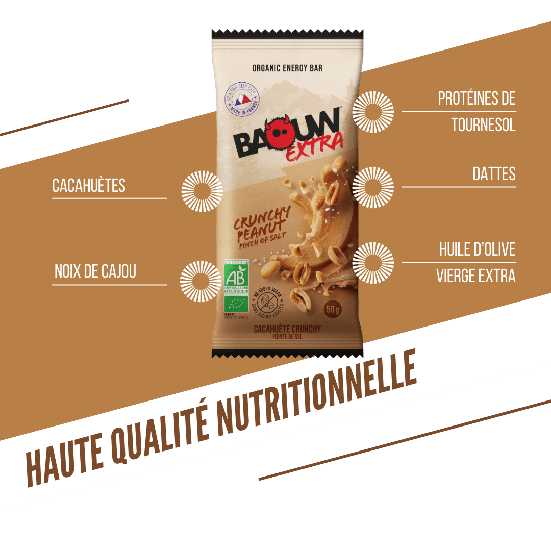 Energieriegel BAOUW BIO EXTRA Erdnuss Crunchy (50g)