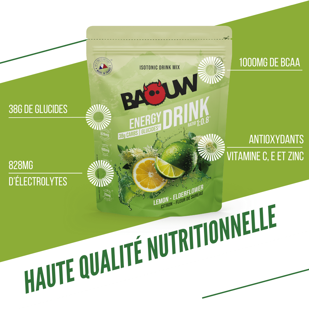 BAOUW ISOTONIC Energie-Drink (585g) Zitrone Holunderblüte
