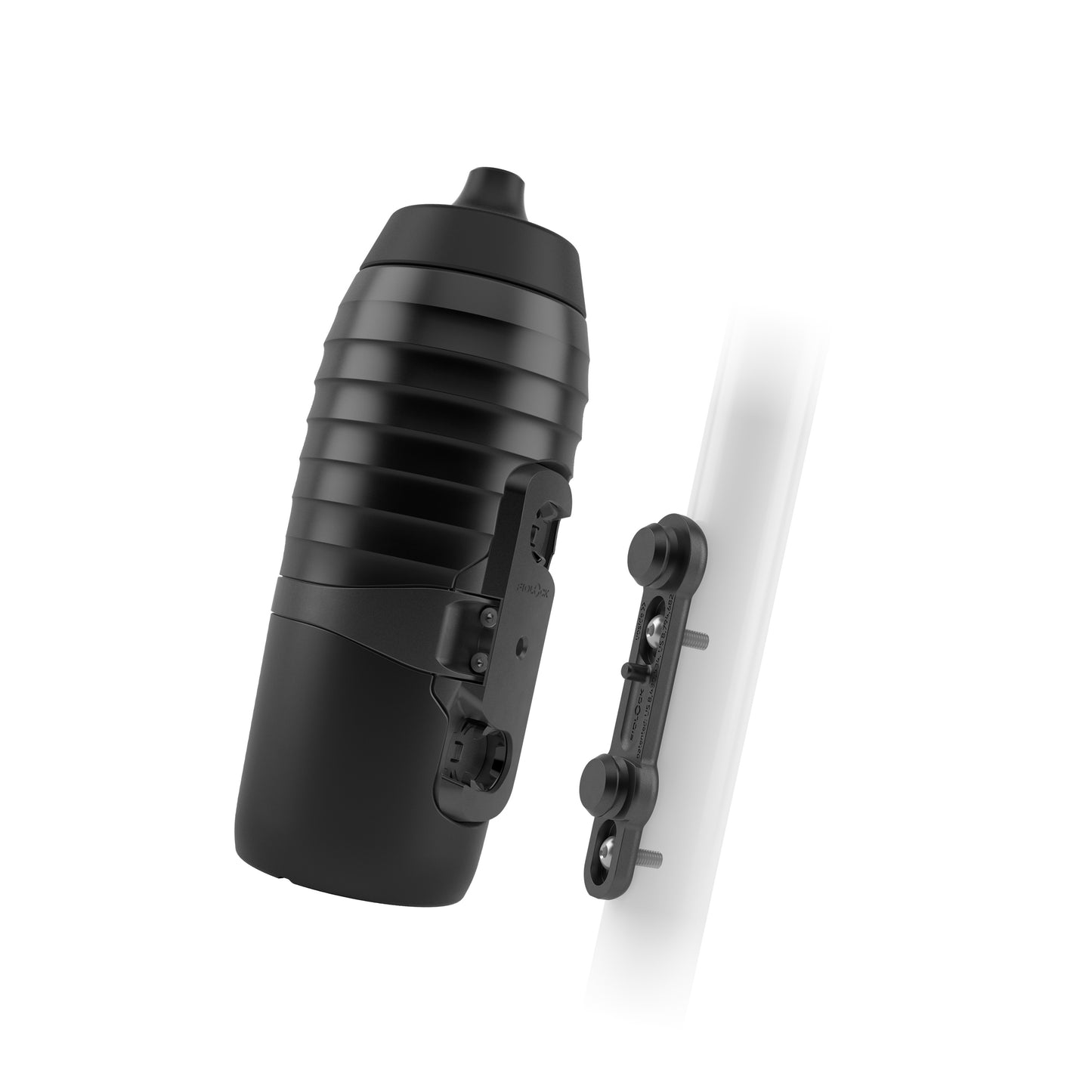 Set Trinkflasche und Flaschenhalter FIDLOCK TWIST X KEEGO Magnetisches System 600 ml Schwarz