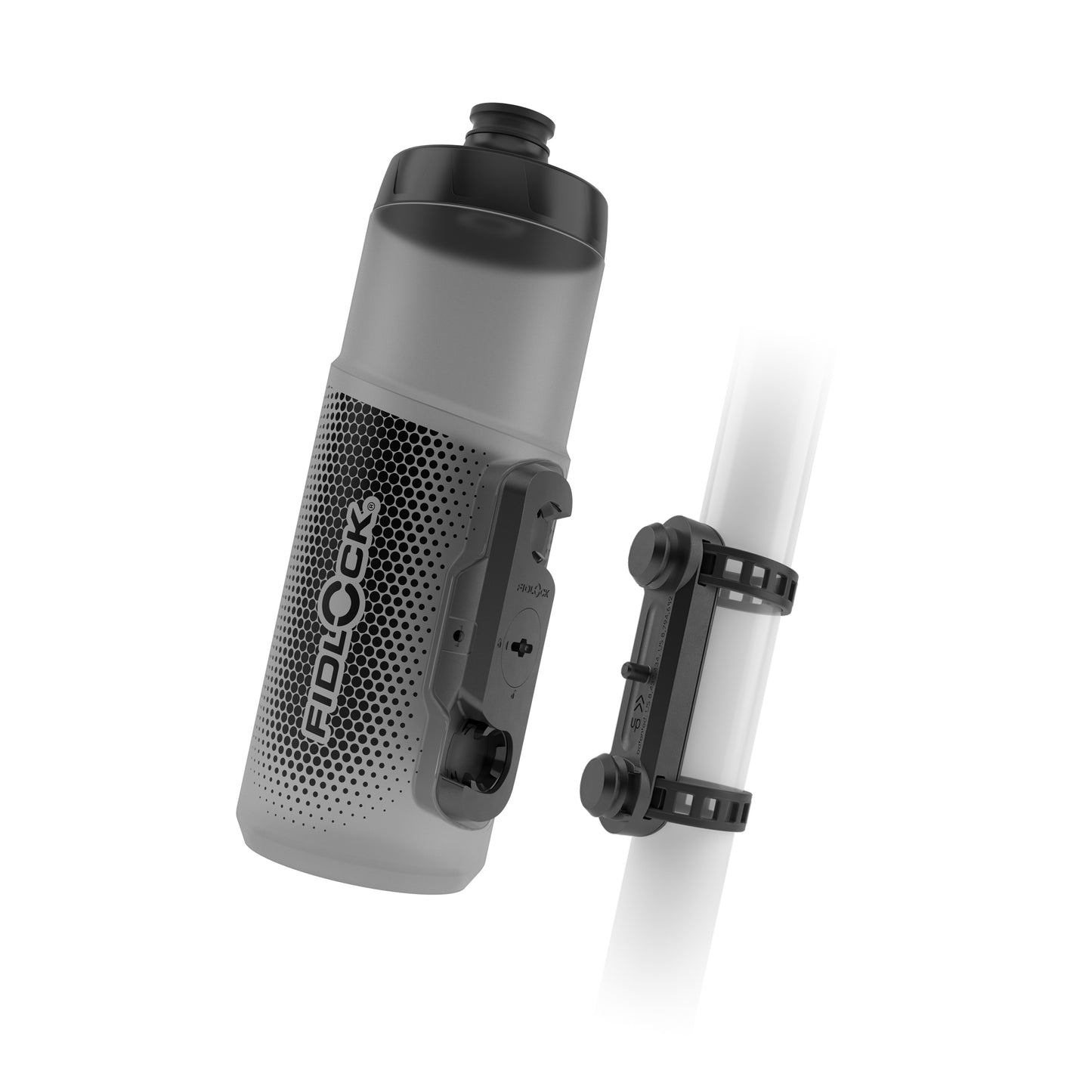 Set Trinkflasche und Flaschenhalter FIDLOCK TWIST UNI BASE 600 ml Fumé