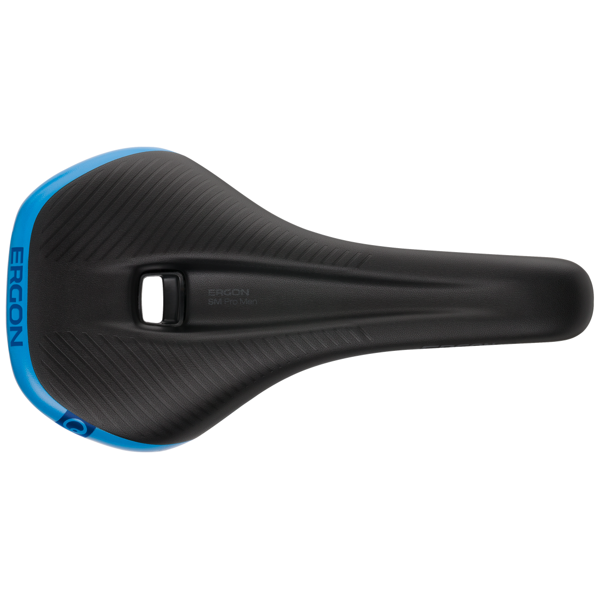 ERGON SM Pro Sattel S/M, Midsummer Blue, mit TiNox-Streben – Detailansicht