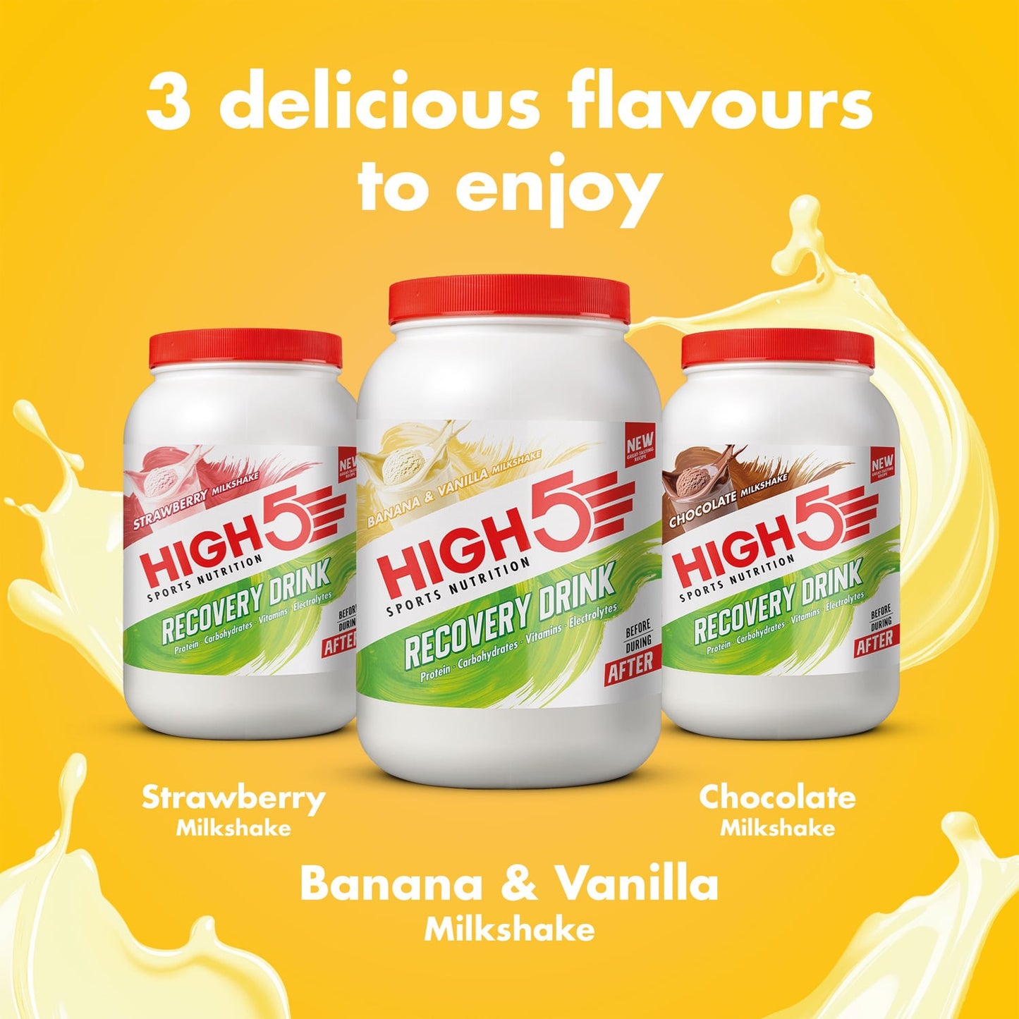Erholungsgetränk HIGH5 RECOVERY DRINK (1.6kg) Banane Vanille Milchshake