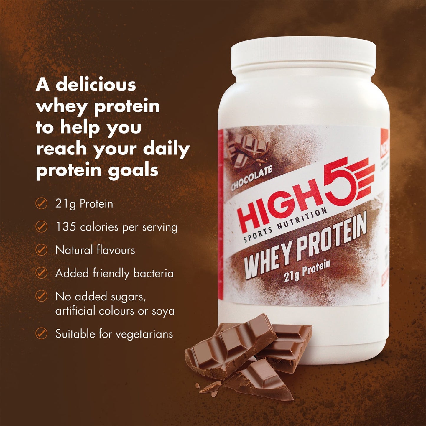 HIGH5 WHEY PROTEIN Recovery Drink (700g) Schokolade