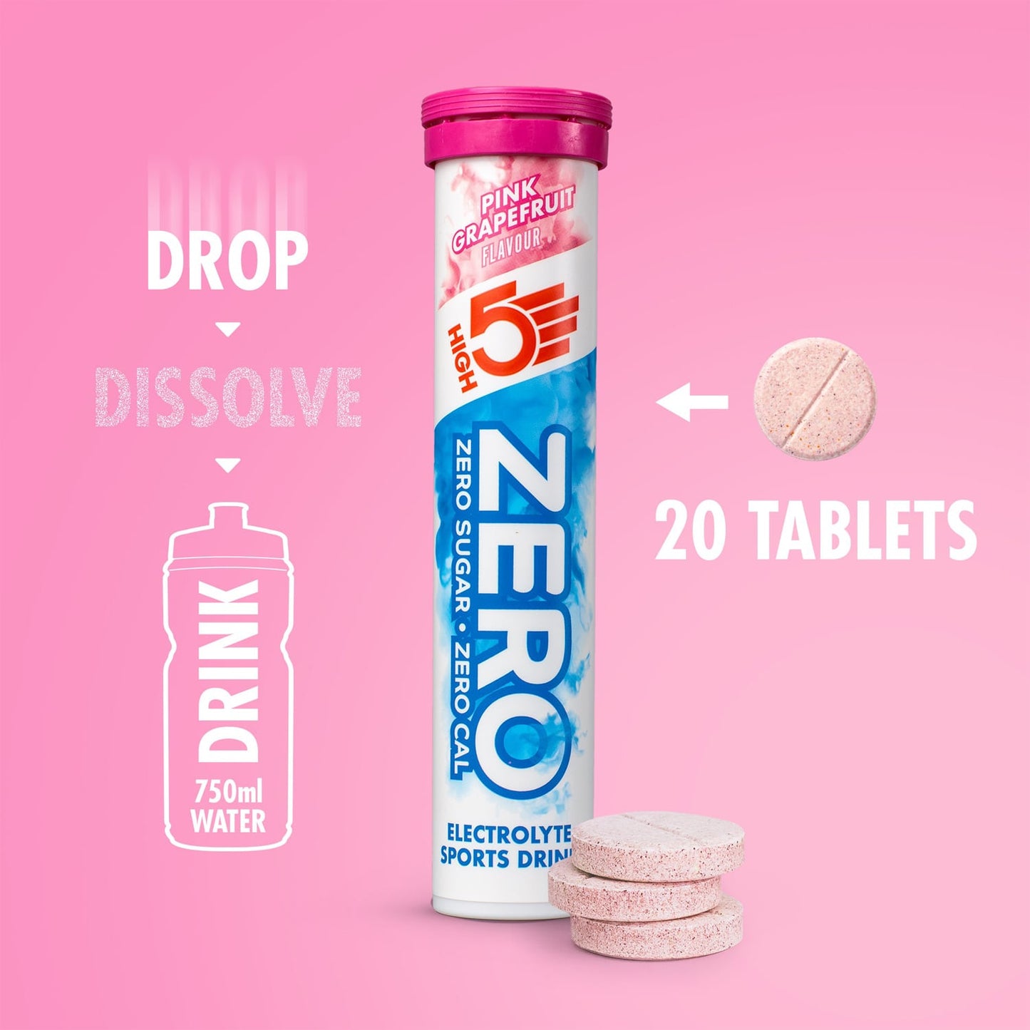 HIGH5 ZERO Elektrolyt-Hydratationstabletten (x20) Grapefruit