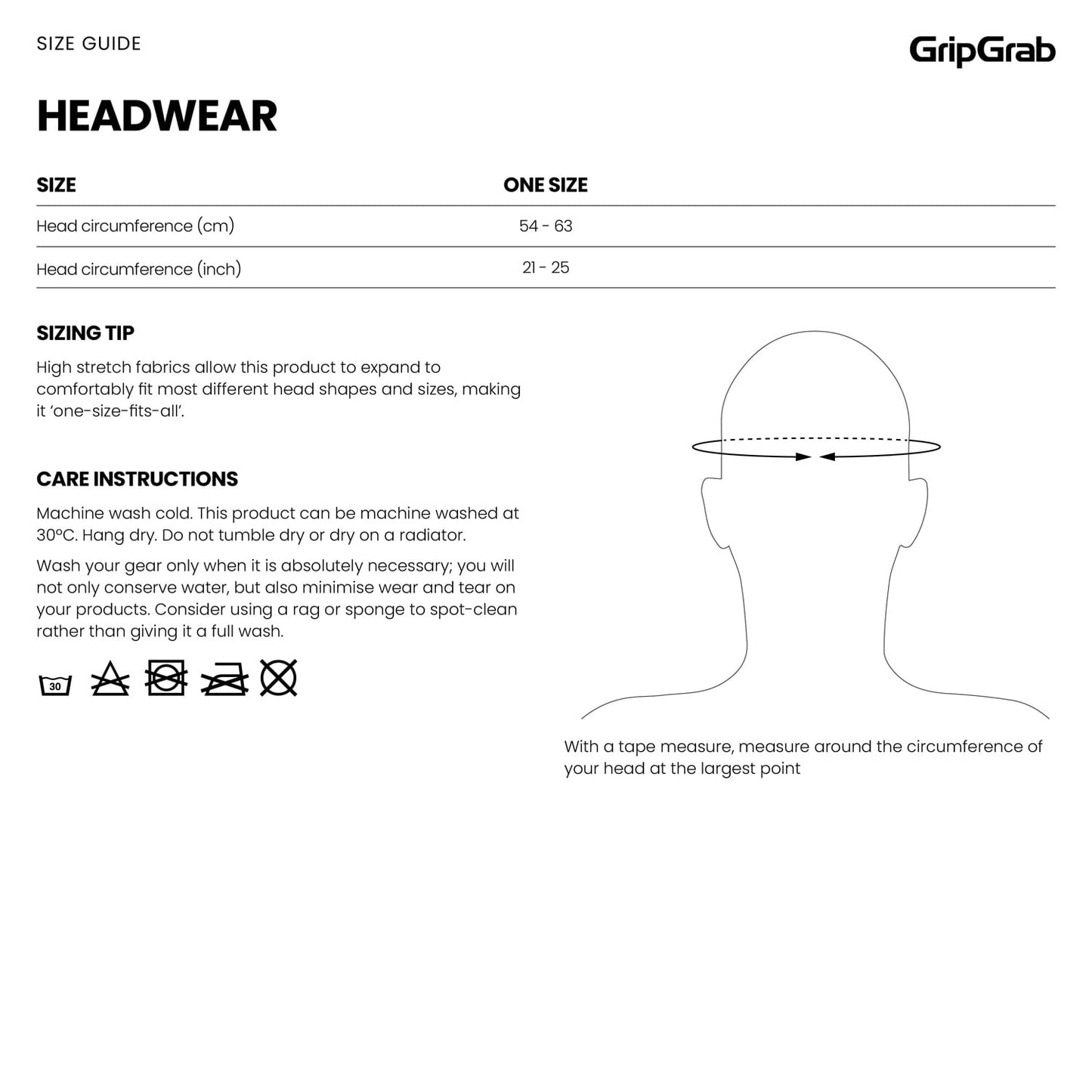 Unterziehhelm GRIPGRAB UPF 50+ Schwarz