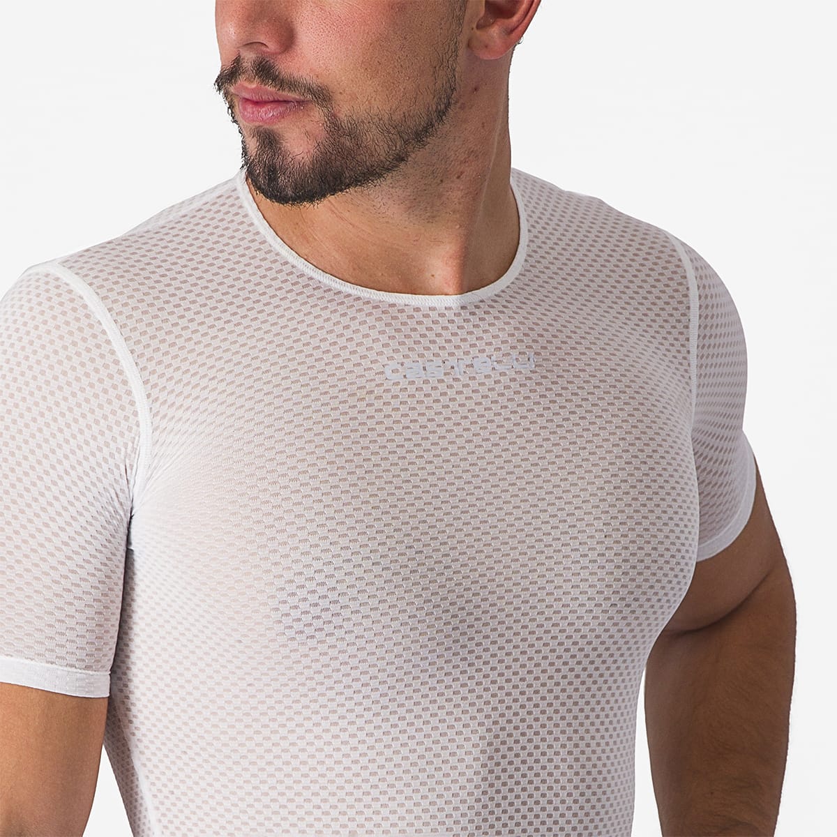 Unterwäsche CASTELLI PRO MESH 2.0 Kurzarm Weiß