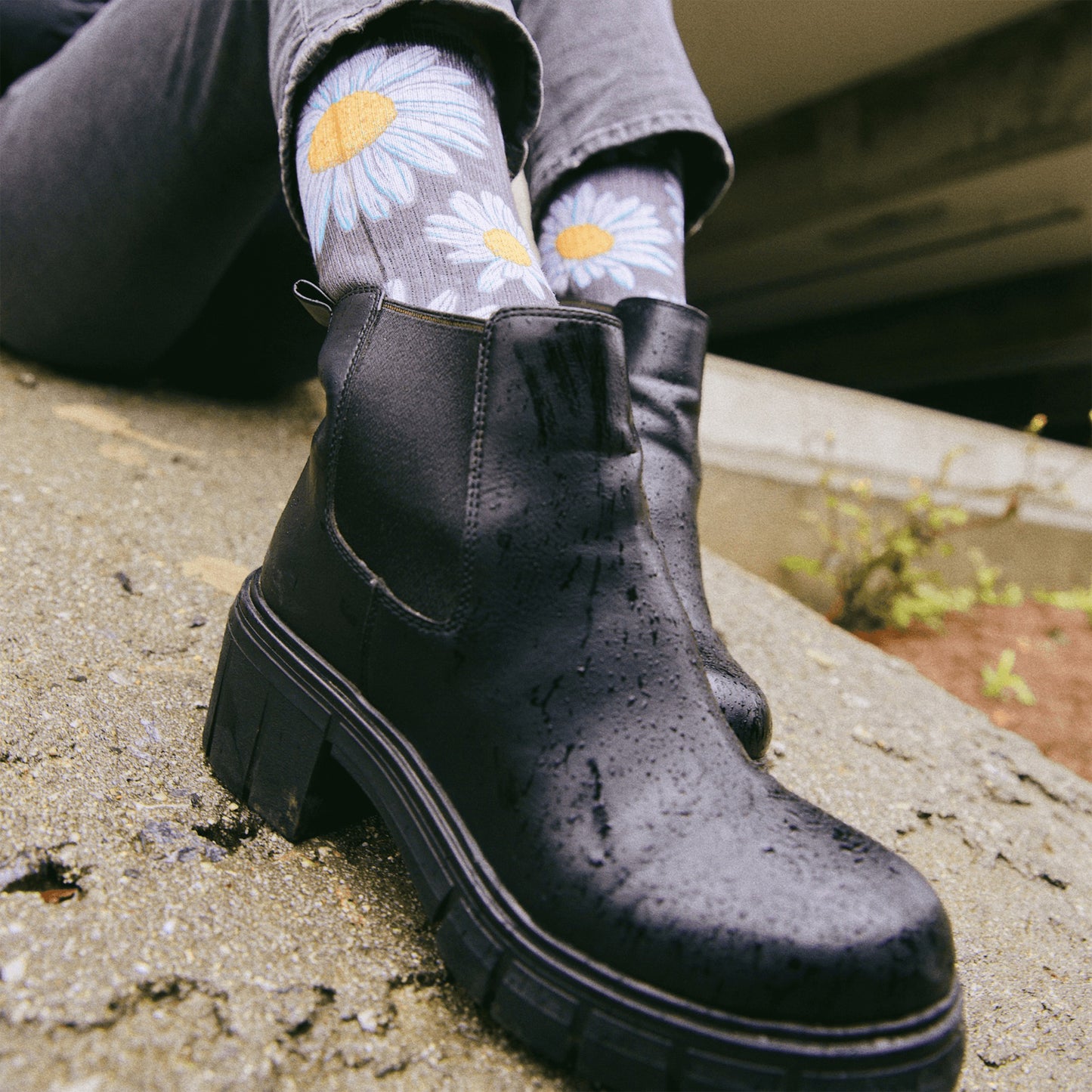 Socken MERGE4 SLOGAN SPRING DAISIES