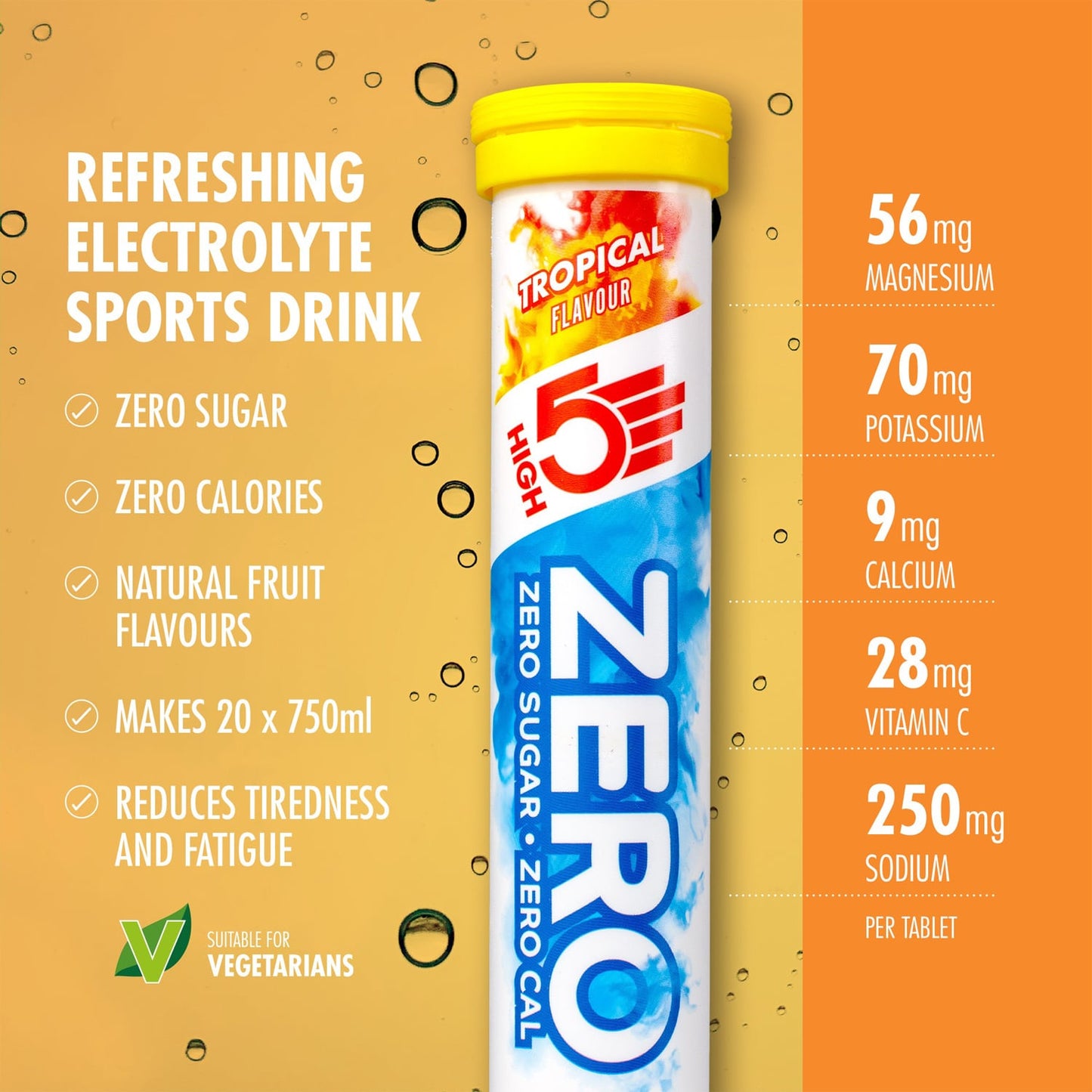 Anti-Krampf Getränk HIGH5 ZERO 20er Tube Tropical Pastilles